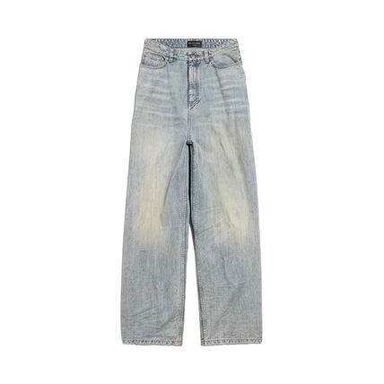 Balenciaga pull-up pants in blue indigo denim Size US 29 - 1 Thumbnail