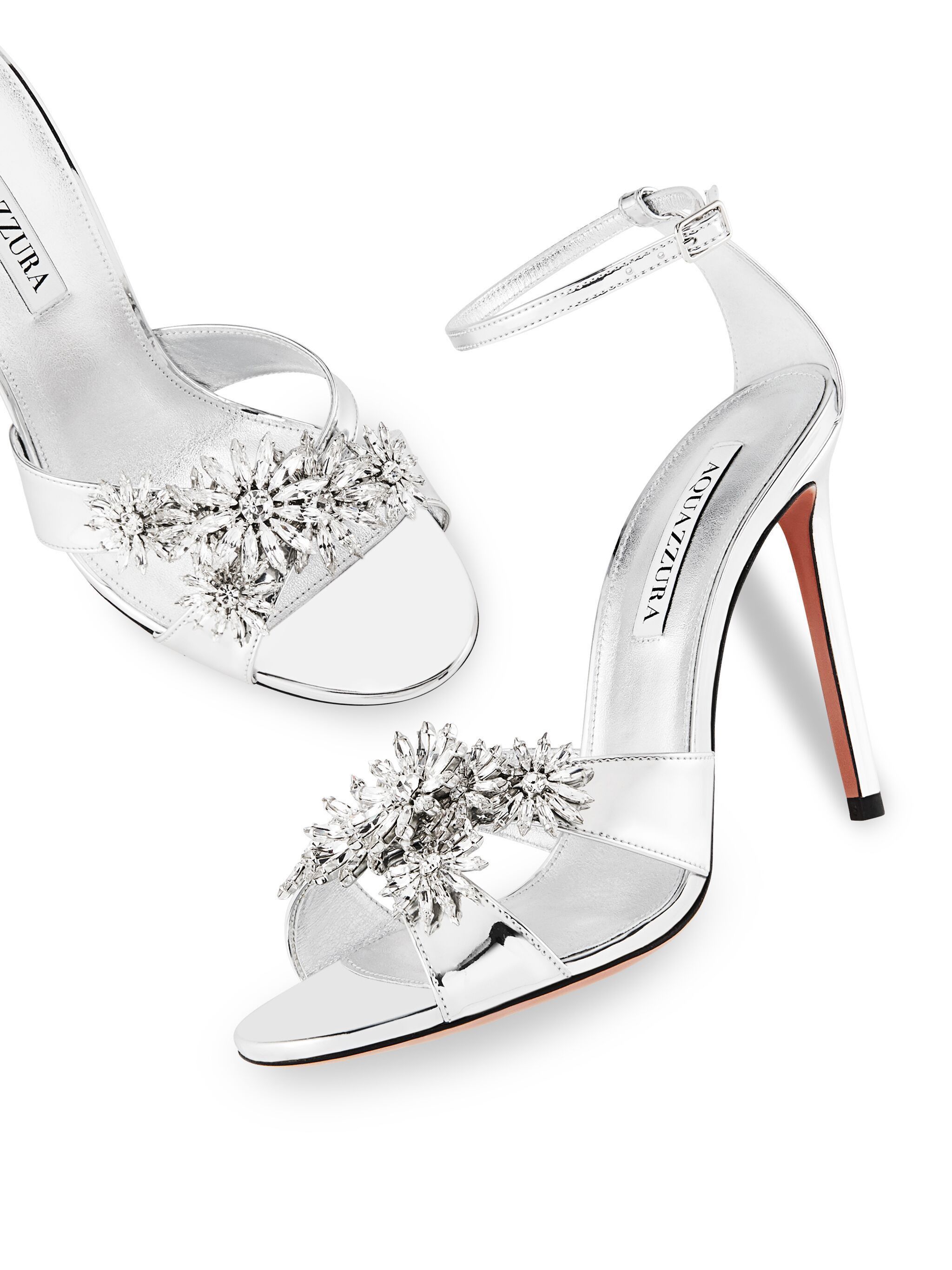 Aquazzura o1srvl11e1024 Heel in Silver Size US 7 / IT 37 - 5 Thumbnail