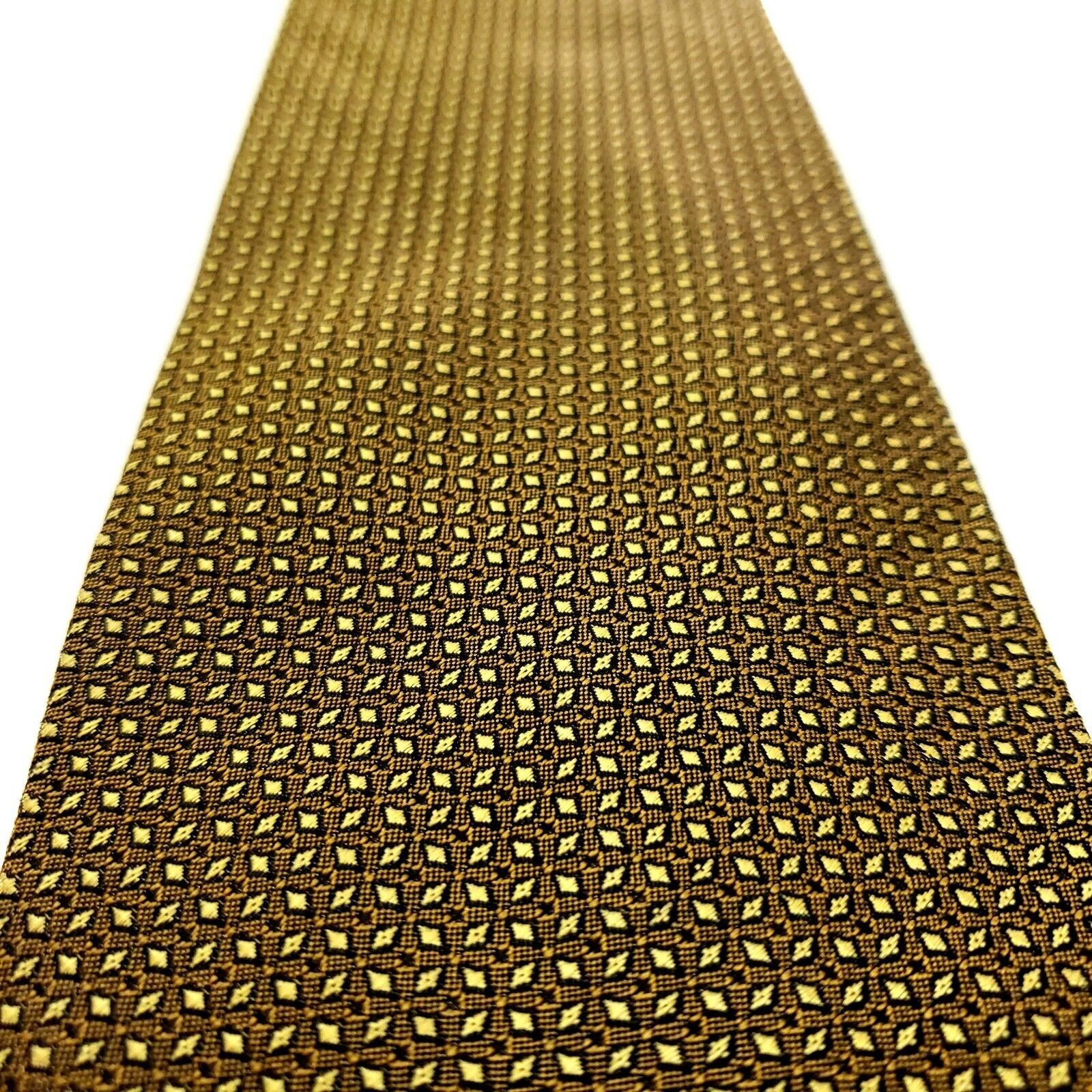 Perry Ellis Perry Ellis Portfolio Beige & Brown Silk Tie Woven Short Wid Size ONE SIZE - 2 Thumbnail