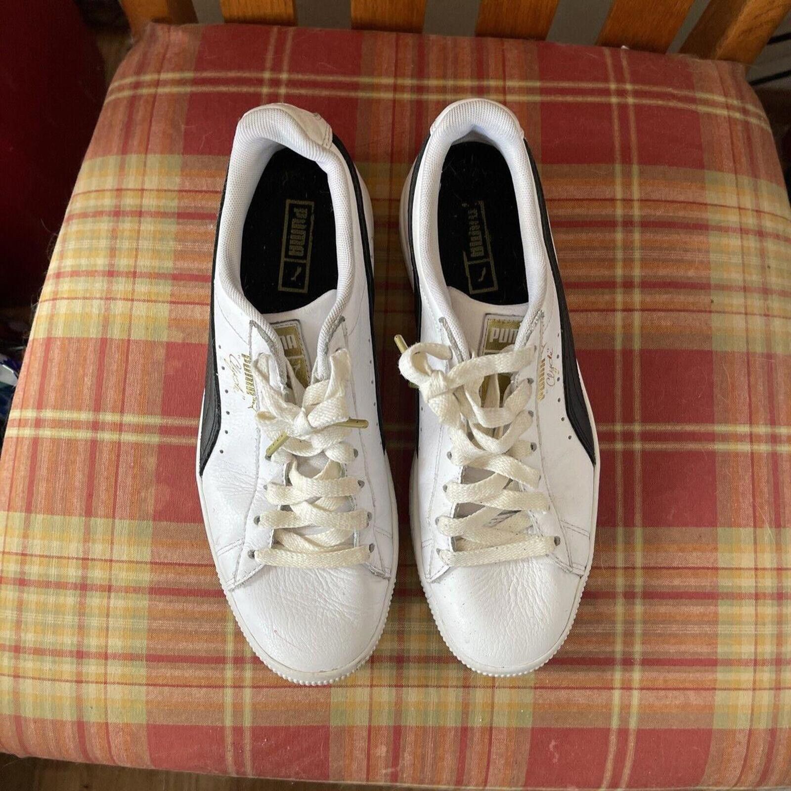 Puma Puma Clyde Casual Sneakers - White & Black Size US 7.5 / EU 40-41 - 6 Thumbnail