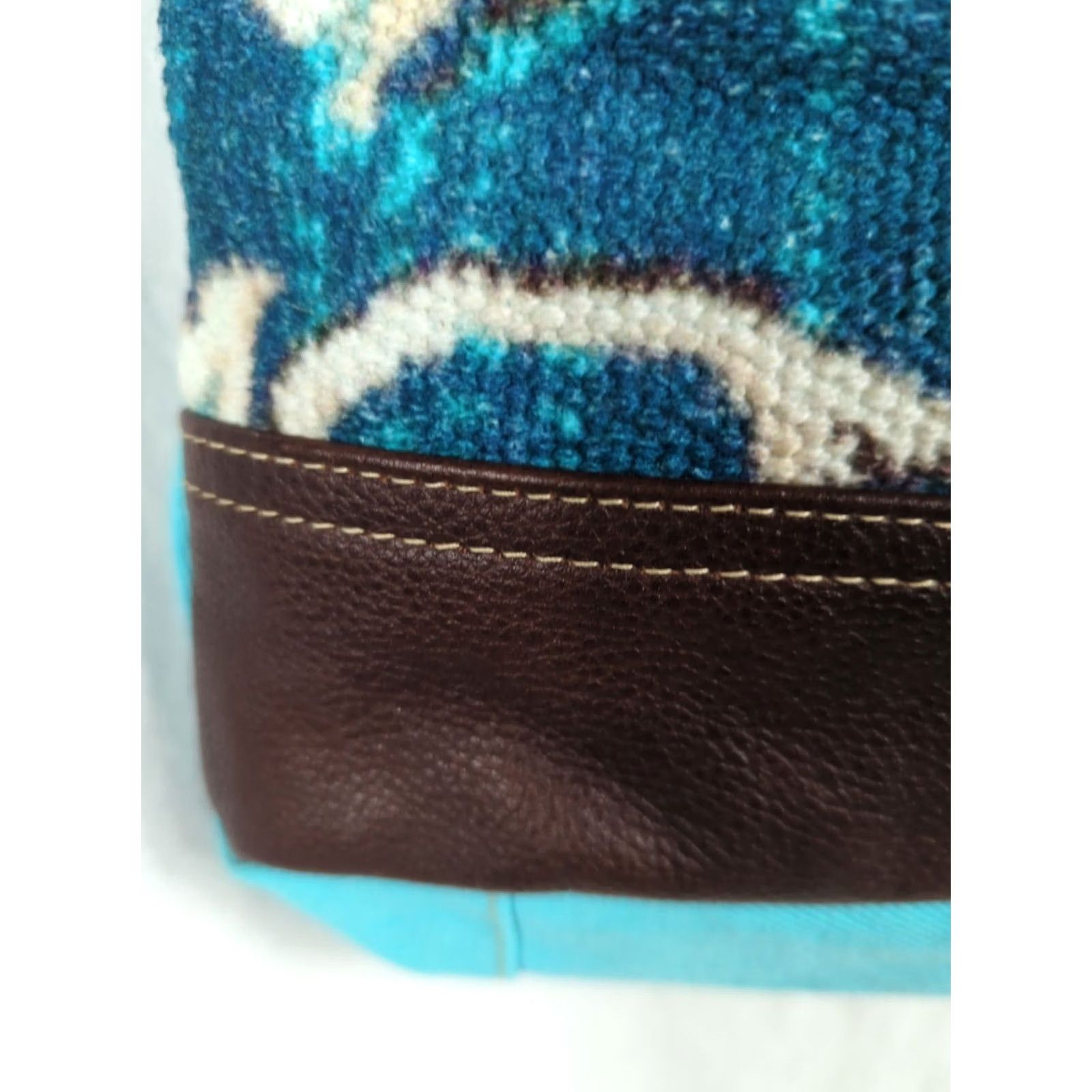 Vintage VINTAGE Myra Bag Swashy Swag Crossbody S-2084 Turquoise Floral Boho Hippie Trail Womens Small Adjustable Strap Leather Canvas Subcategory Bag Size ONE SIZE - 2 Thumbnail