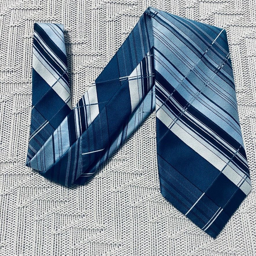 Other Vintage B Altman Marquis blue striped tie Size ONE SIZE - 1 Thumbnail