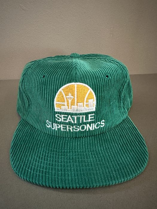 Vintage Vintage Seattle Supersonics Corduroy Snapback Hat 