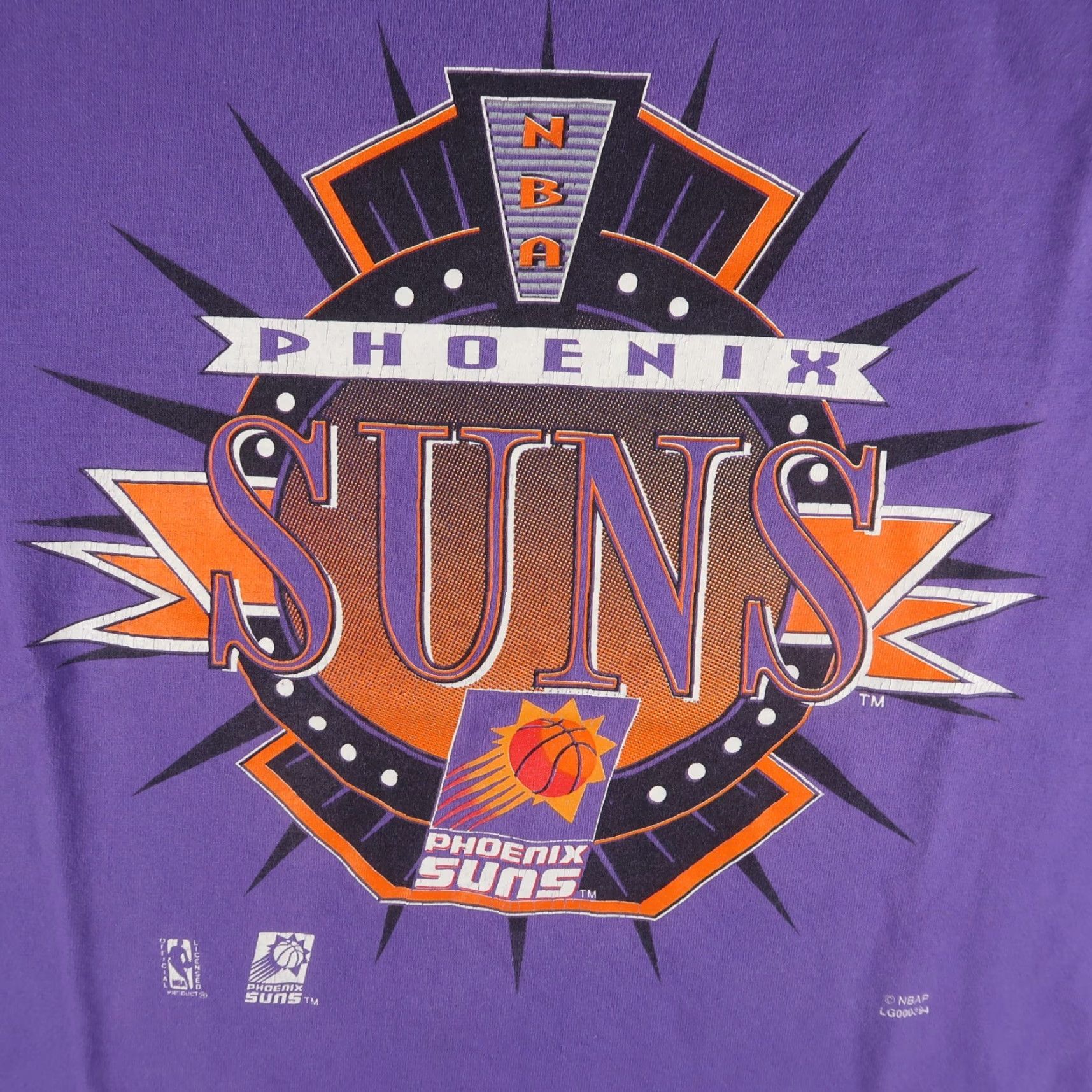 Logo 7 VINTAGE Phoenix Suns T-Shirt Logo 7 L Adult Large Purple 90s Graphic NBA Crew Neck Short Sleeve Mens Size US L / EU 52-54 / 3 - 3 Thumbnail