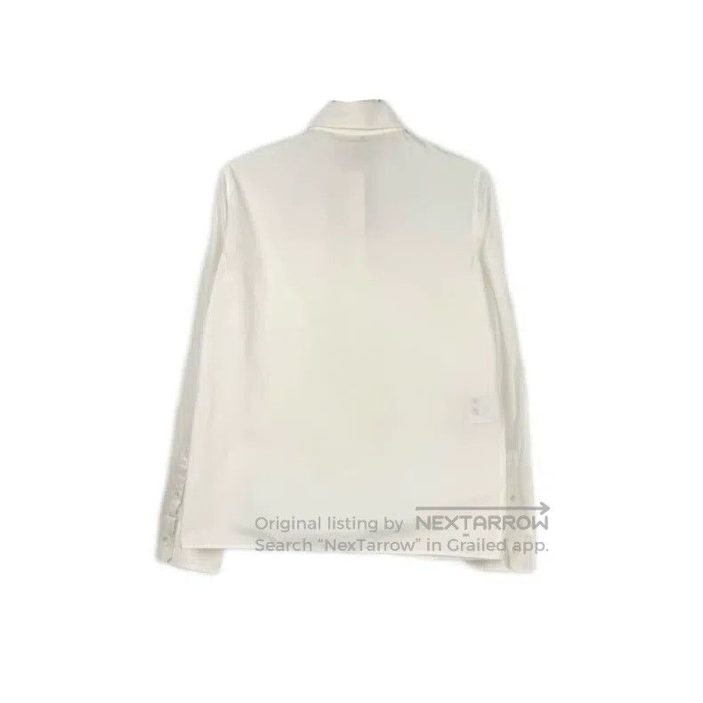 Prada Prada White collar metal triangle logo shirt Size US XXS / EU 40 - 2 Thumbnail