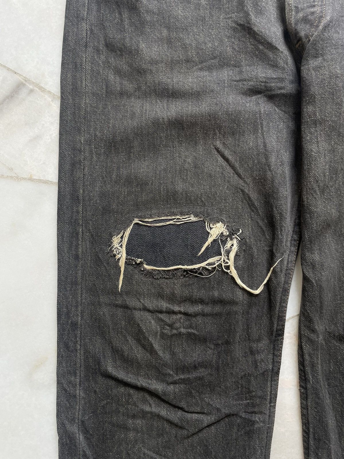 Levi's Vintage 80s Levis Single R Thrashed & Repair Jeans 32x33 Size US 32 / EU 48 - 5 Thumbnail