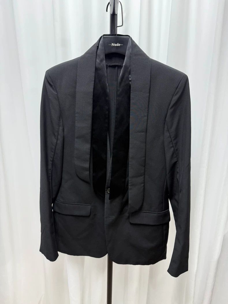Maison Margiela Masion margiela Scarf collarless blazer Size 48R - 1 Thumbnail