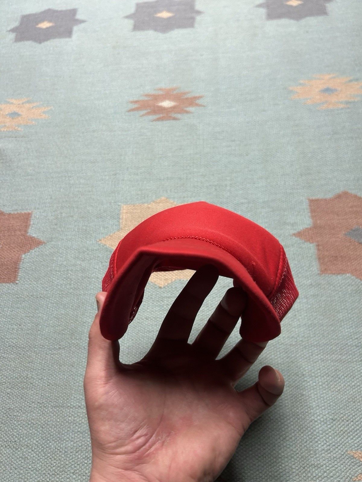 Vintage Vintage trucker hat blank crimson red SnapBack plain rope Size ONE SIZE - 3 Thumbnail