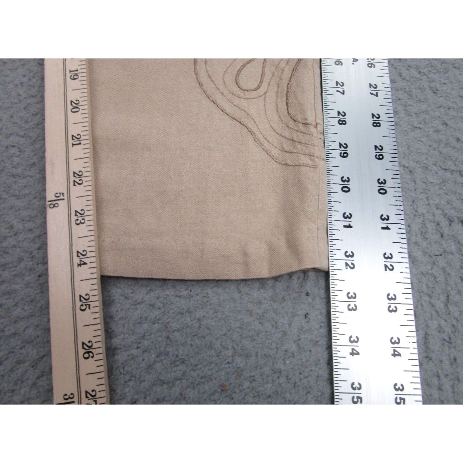 Vintage Loyd/Ford Pants Womens 4 Beige Embroidered Palm Springs Crop Ankle Pull-On Size 27" / US 4 / IT 40 - 3 Thumbnail