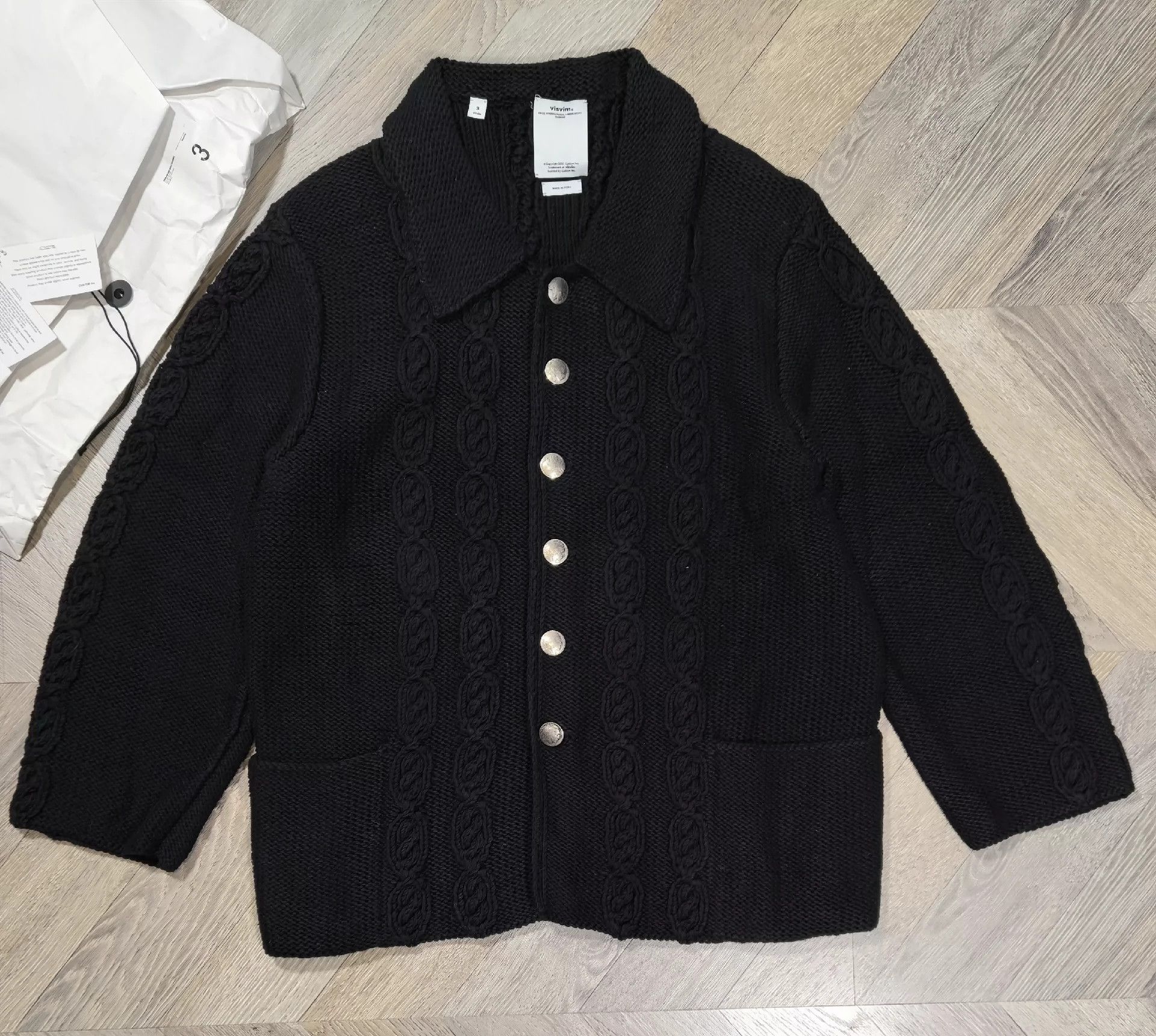 Visvim VISVIM 16SS Peruvian made heavyweight silver button sweater -DMC Size US L / EU 52-54 / 3 - 1 Thumbnail