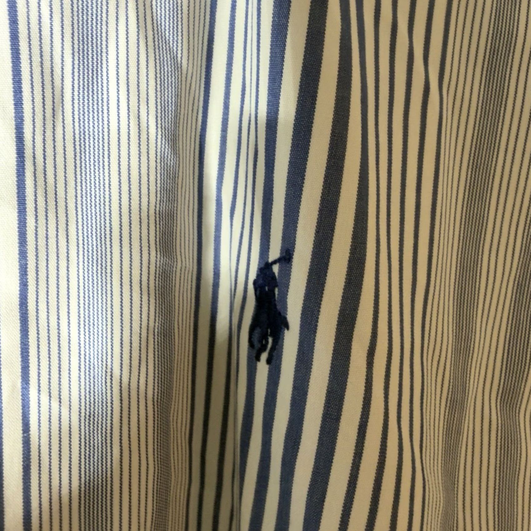Polo Ralph Lauren VINTAGE Polo Ralph Lauren Dress Shirt Mens M Blue White Bengal Stripe Button Down Ellington Size US M / EU 48-50 / 2 - 6 Thumbnail