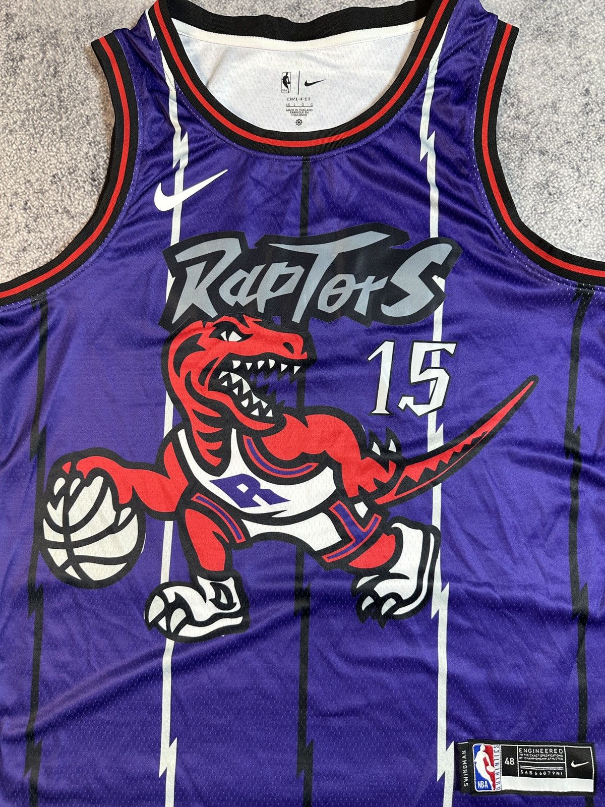 NBA Nike Raptors 15 Carter NBA Basketball Jersey L Rare Usa Size US L / EU 52-54 / 3 - 2 Thumbnail