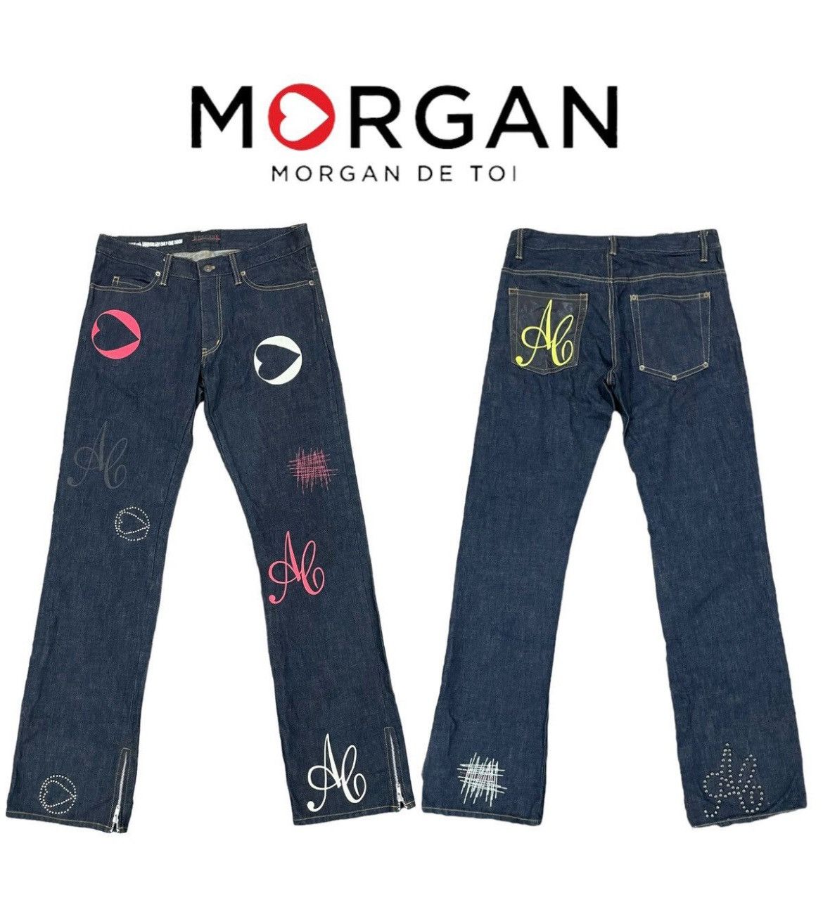 Designer Morgan Homme Jeans Size US 34 / EU 50 - 3 Thumbnail