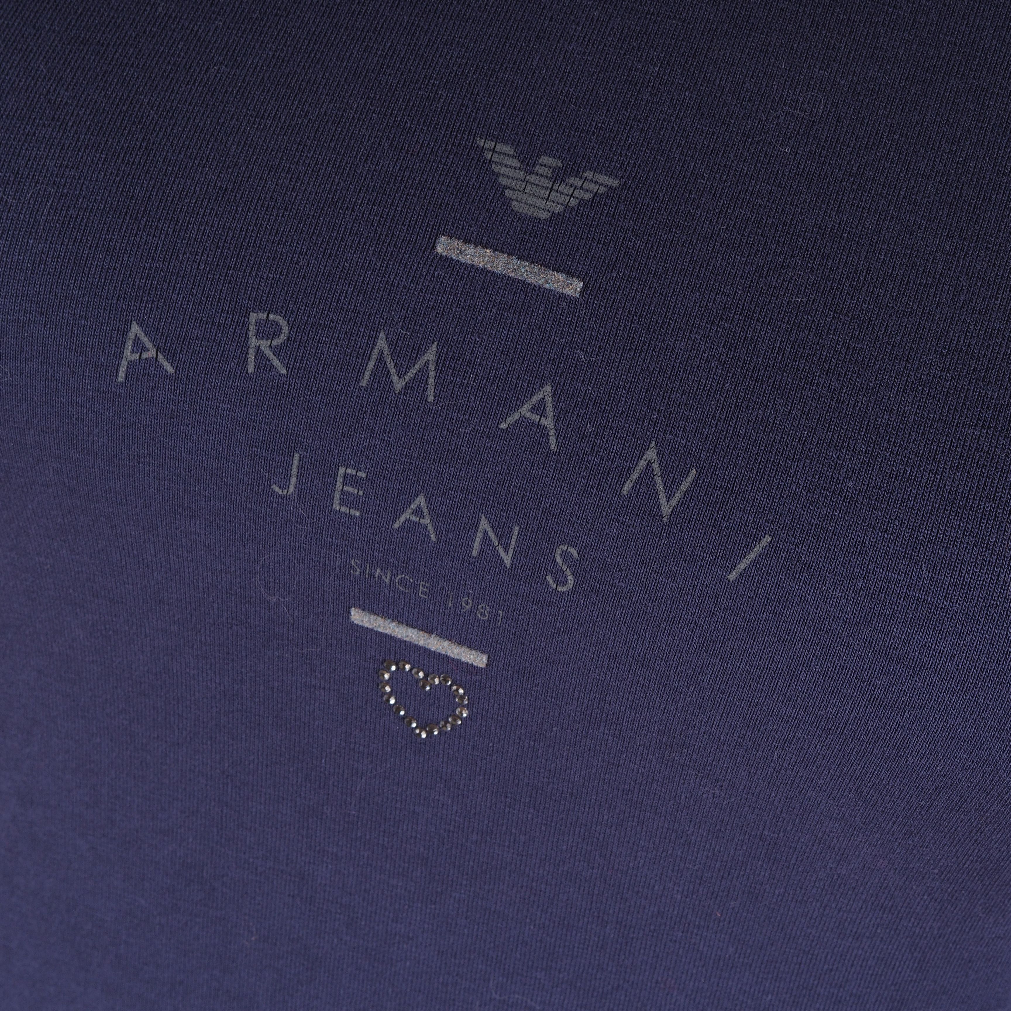 Armani Armani Jeans Women's Blue Logo Long Sleeve Top Blouse Size S / US 4 / IT 40 - 3 Thumbnail