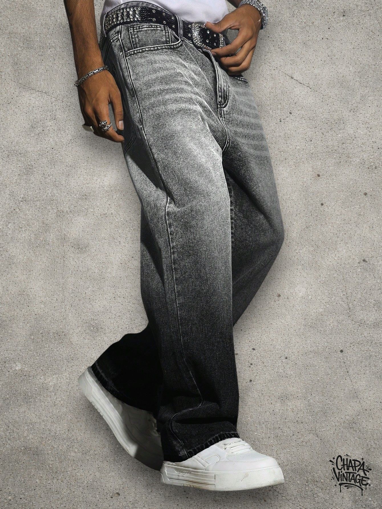 Japanese Brand Washed gray jeans Size US 32 / EU 48 - 2 Thumbnail