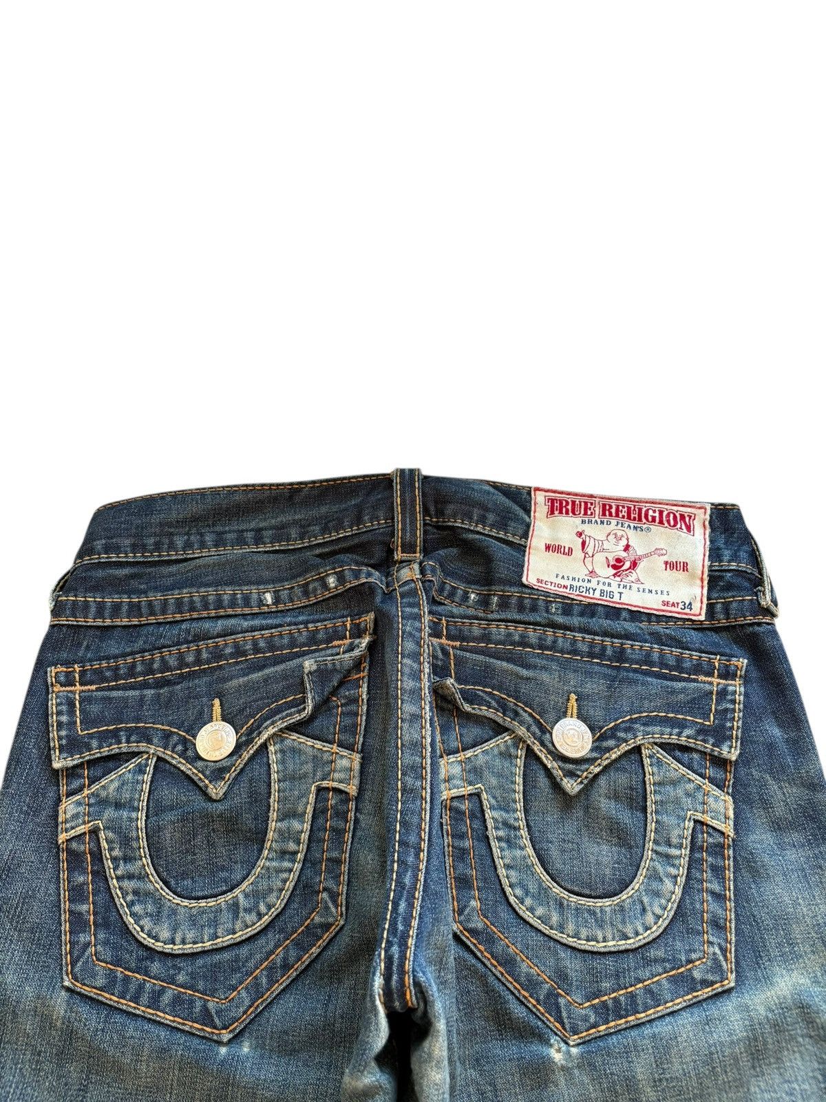 True Religion Vintage True Religion Ricky Big T Mud Wash Baggy Jeans Size US 34 / EU 50 - 9 Thumbnail