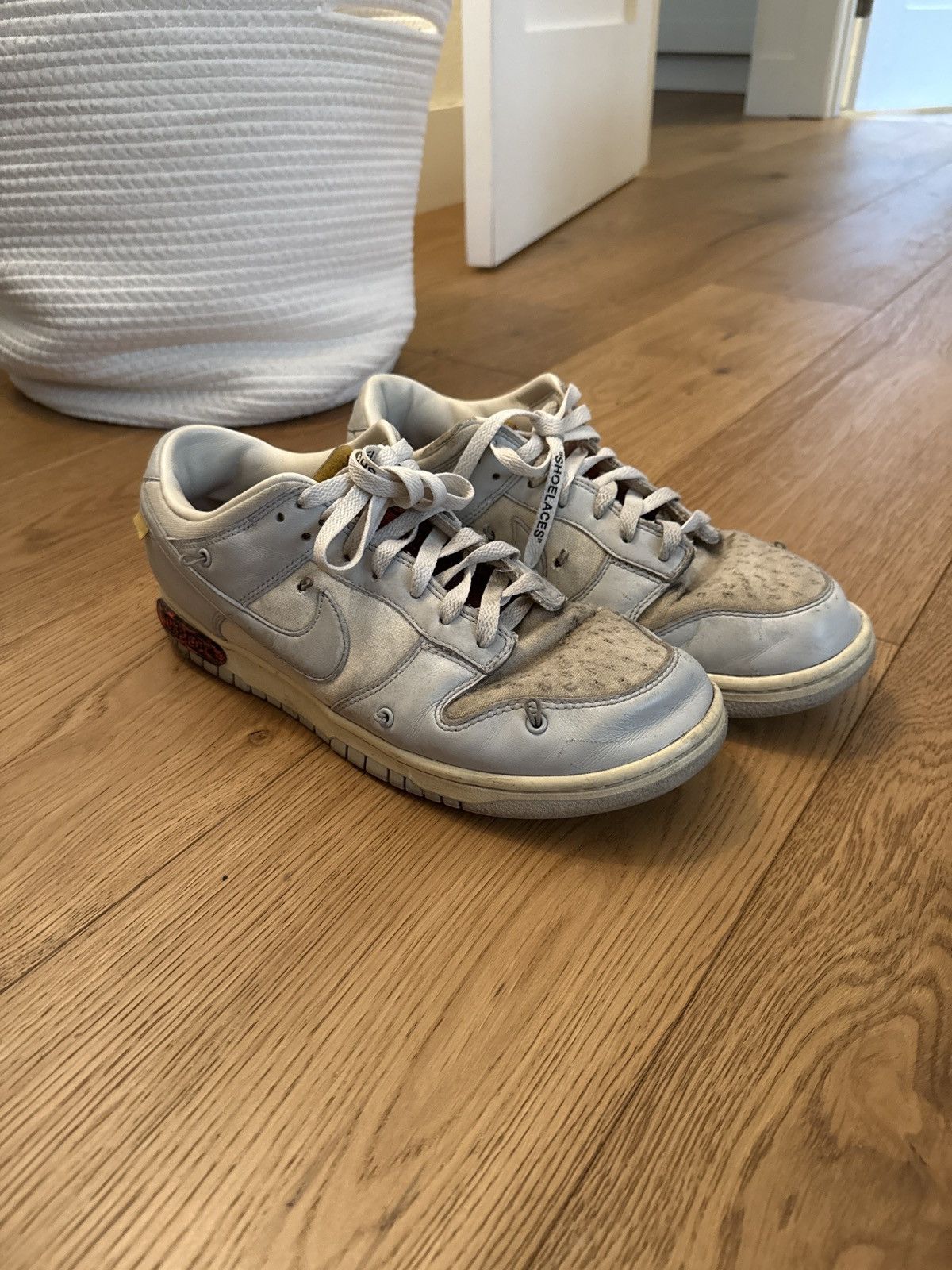 Nike × Off-White Nike Off-White x Dunk Low Lot 08 of 50 NB Size 10.5 Size US 10.5 / EU 43-44 - 4 Thumbnail