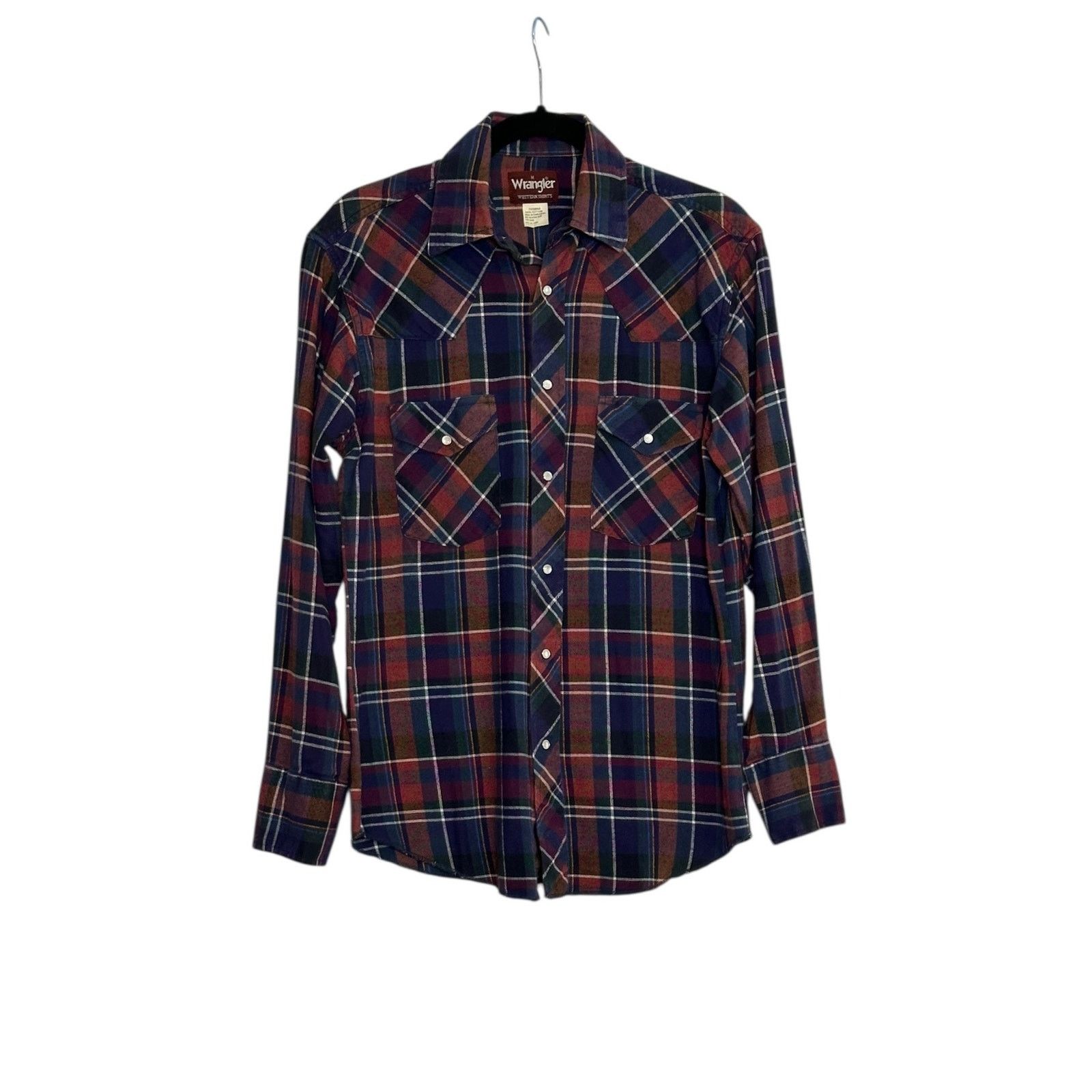 Wrangler Wrangler plaid long sleeves casual western shirt size M Size US M / EU 48-50 / 2 - 7 Thumbnail