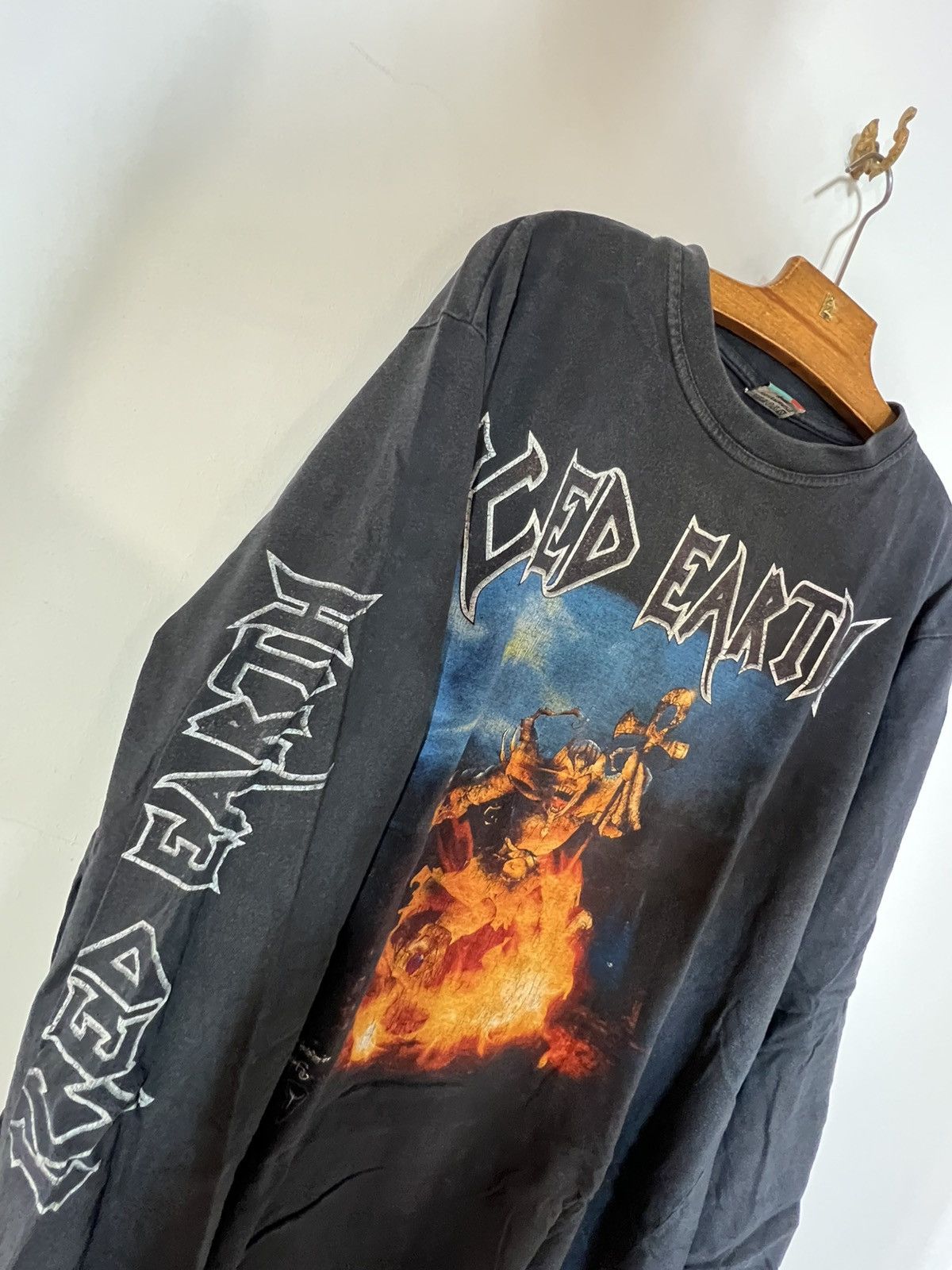 Band Tees Iced Earth longsleeves shirt live at athens 90s Size US XL / EU 56 / 4 - 2 Thumbnail