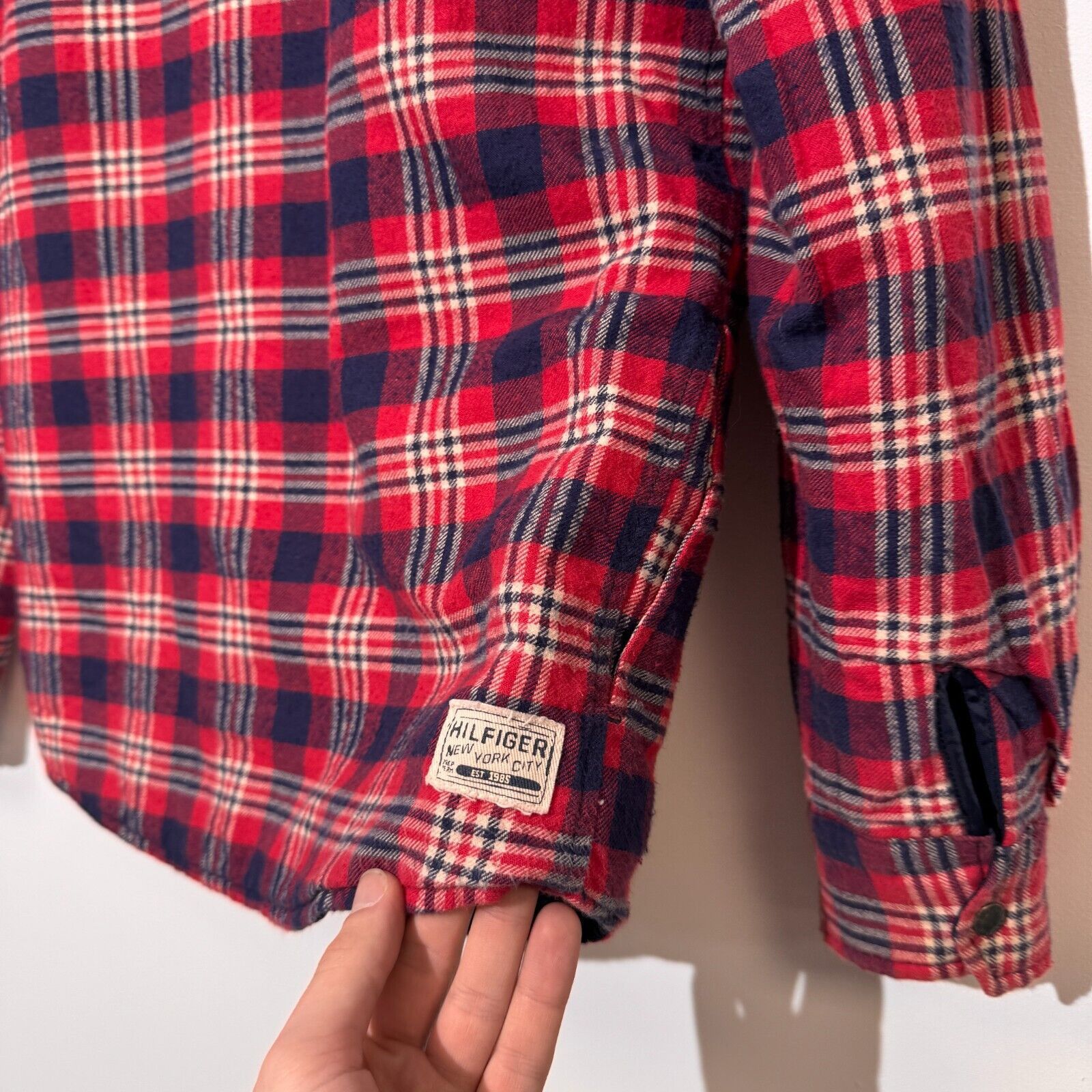 Tommy Hilfiger × Vintage Tommy Hilfiger Red Blue Polyester Cotton Jacket Size XS 90s Size US XS / EU 42 / 0 - 14 Thumbnail