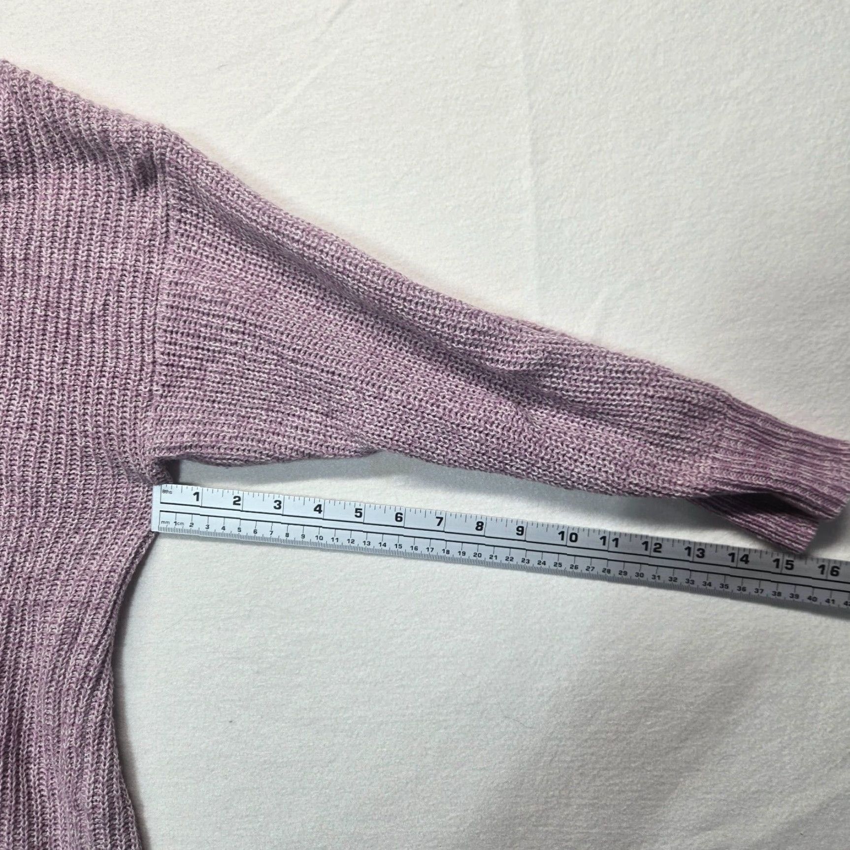 Vintage Misia Women's V-Neck Pullover Sweater Adult Plus Size 2X Purple Cold Shoulder Knit All Seasons Size XXL / US 16-18 / IT 52-54 - 4 Thumbnail