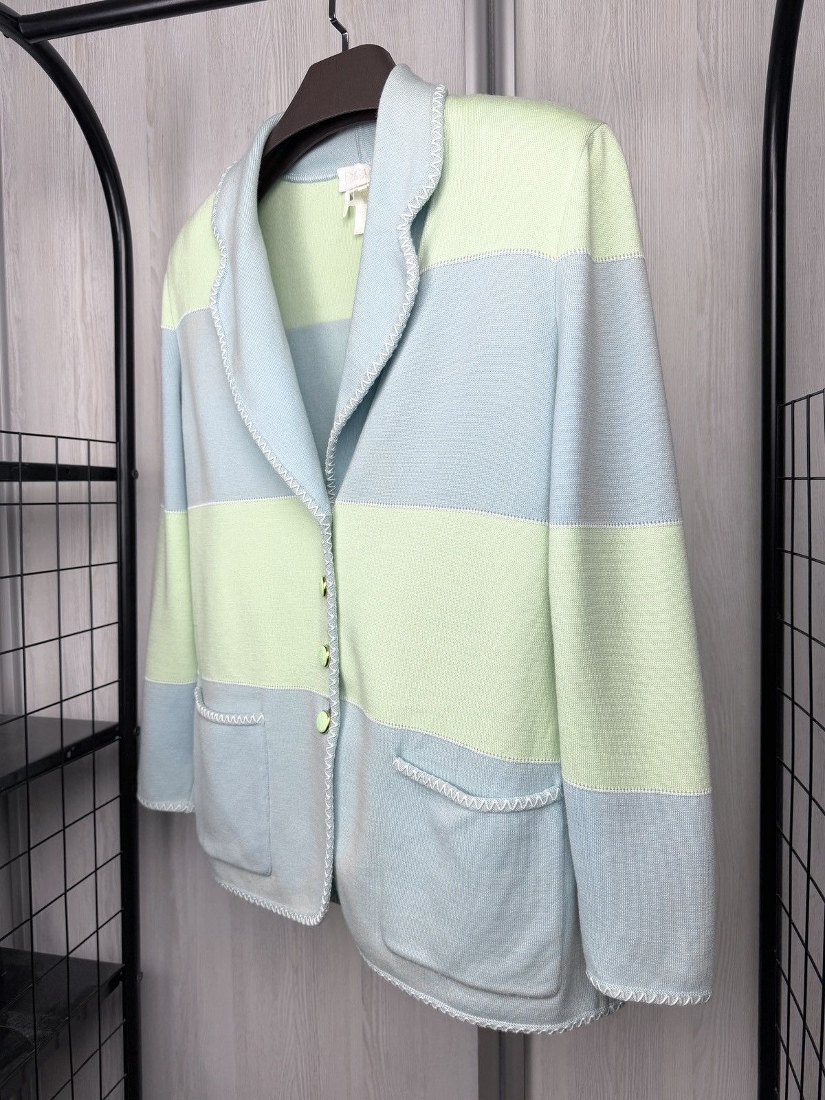 Escada Escada Magaretha Ley Colour Blocked Wool Blazer Germany 40 Size L / US 10 / IT 46 - 5 Thumbnail