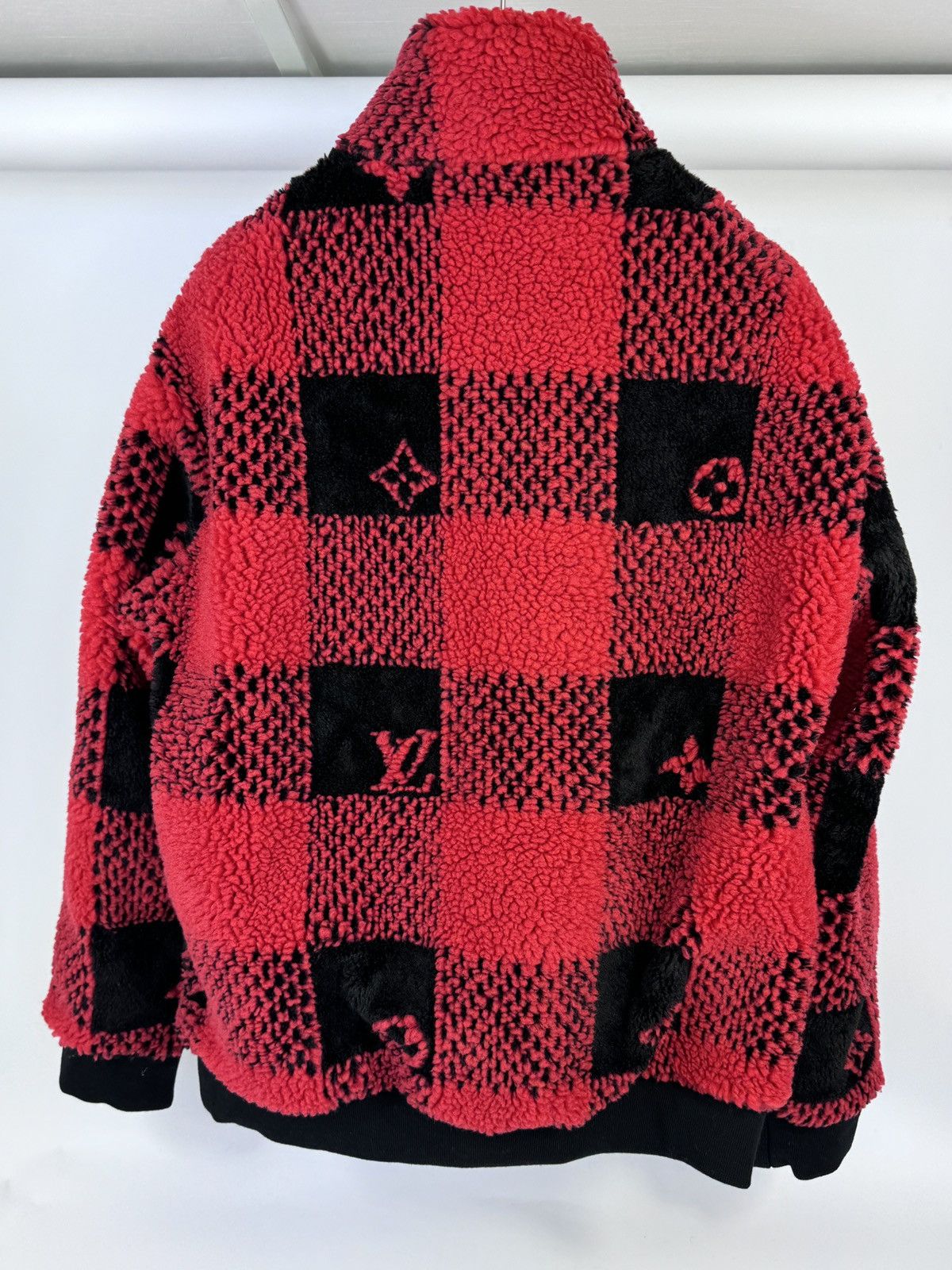 Louis Vuitton Fleece Red Flannel Zip Up Jacket 1AFXOF Size US L / EU 52-54 / 3 - 2 Thumbnail