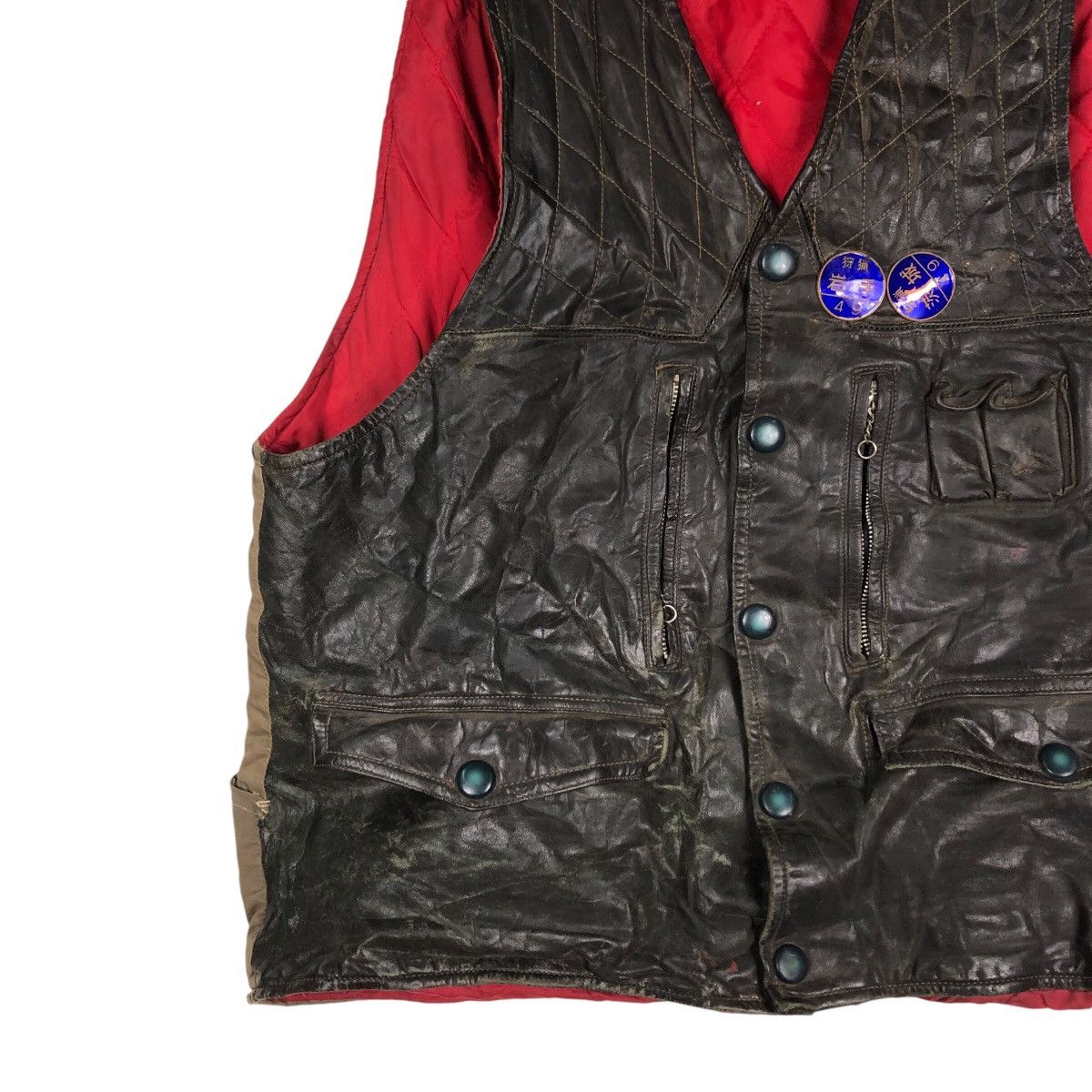 Japanese Brand 📌Skd Brand Bird Fashion Leather Biker Vest Multi Pocket Size US M / EU 48-50 / 2 - 5 Thumbnail
