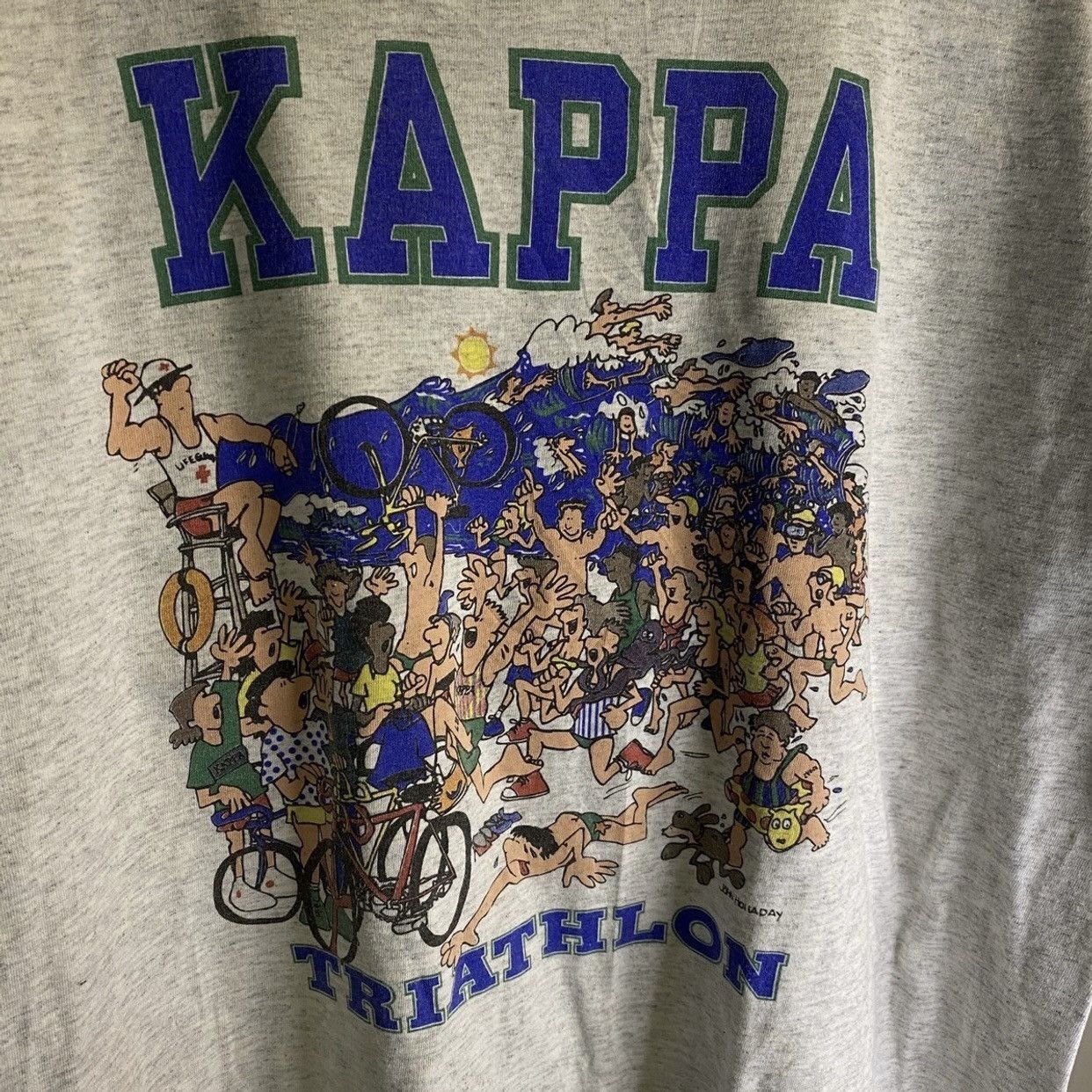 Kappa × Vintage Vintage Kappa Usa Triathlon Cartoon Character Tees Size US XL / EU 56 / 4 - 3 Thumbnail
