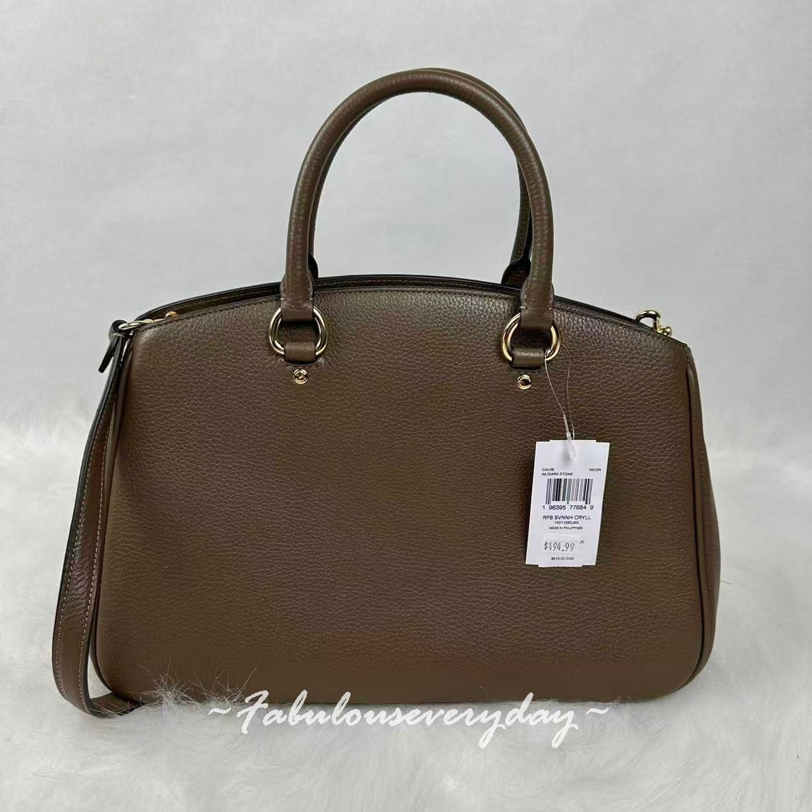 Coach Coach Savannah Carryall Crossbody Leather/Gold/Dark Stone Size ONE SIZE - 3 Thumbnail