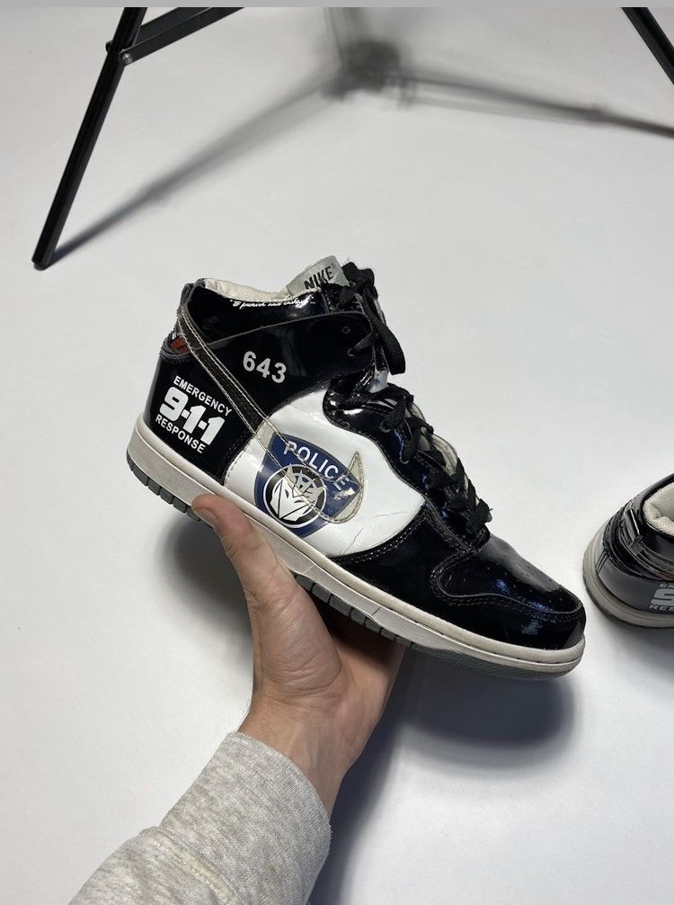 Nike × Vintage Vintage Nike Transformers Police varnish dunk shoes size 10 Size US 10 / EU 43 - 9 Thumbnail