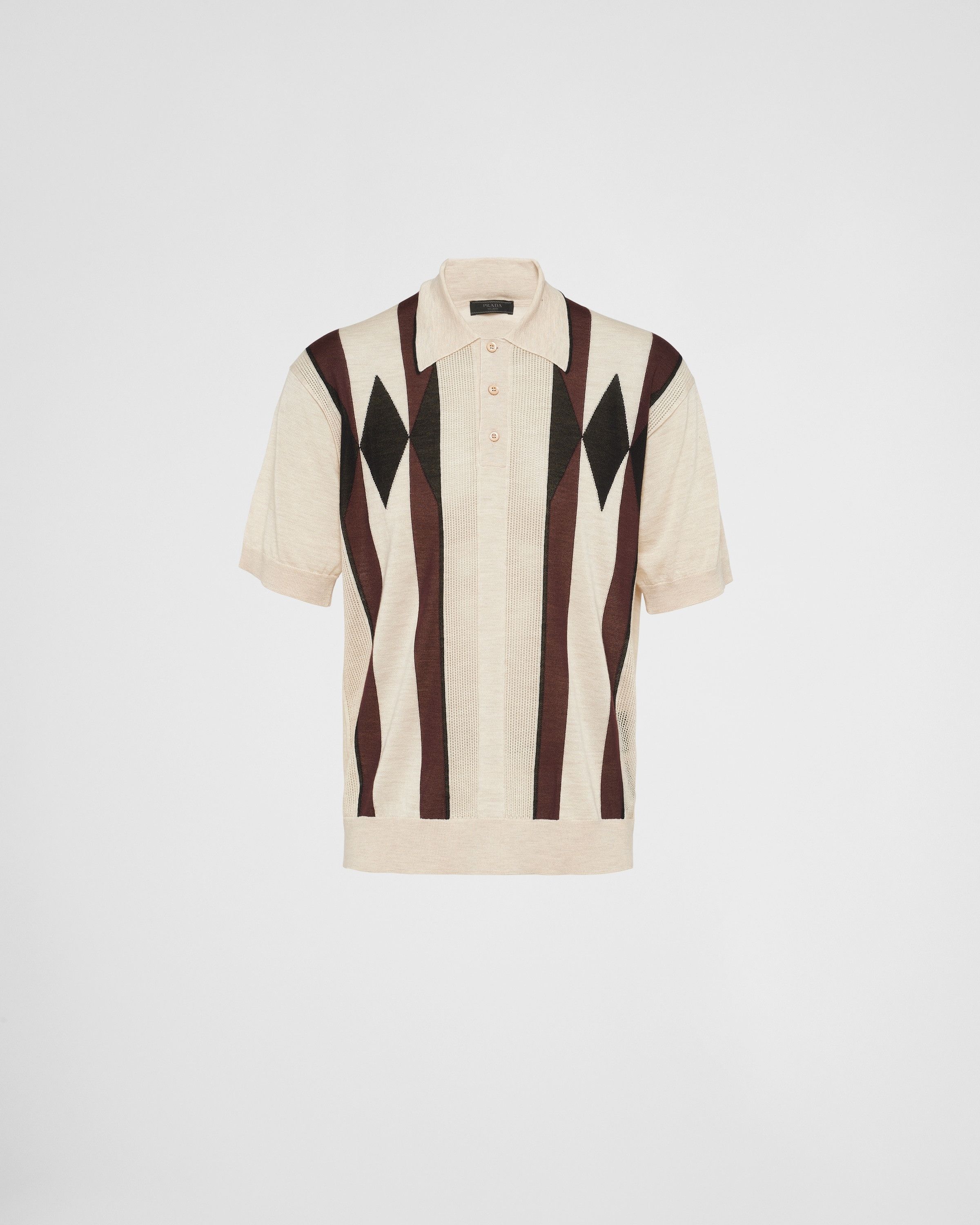 Prada o1bcso1str1025 Superfine Cashmere Knit Polo Shirt Size US S / EU 44-46 / 1 - 1 Thumbnail