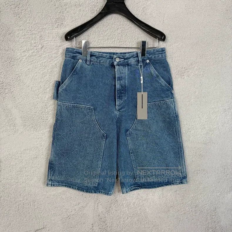 Dior Dior SS24 rattan plaid button workwear denim shorts Size US 30 / EU 46 - 1 Thumbnail