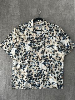 MENS ZARA TIGER ANIMAL PRINT SHORT SLEEVE RELAXED FIT SHIRT SIZE S