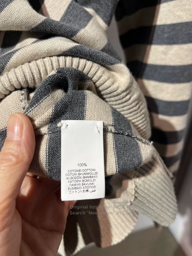 Brunello Cucinelli Brunello Cucinelli Men's Zip Up Collar Striped Knit Sweate Size US L / EU 52-54 / 3 - 6 Thumbnail