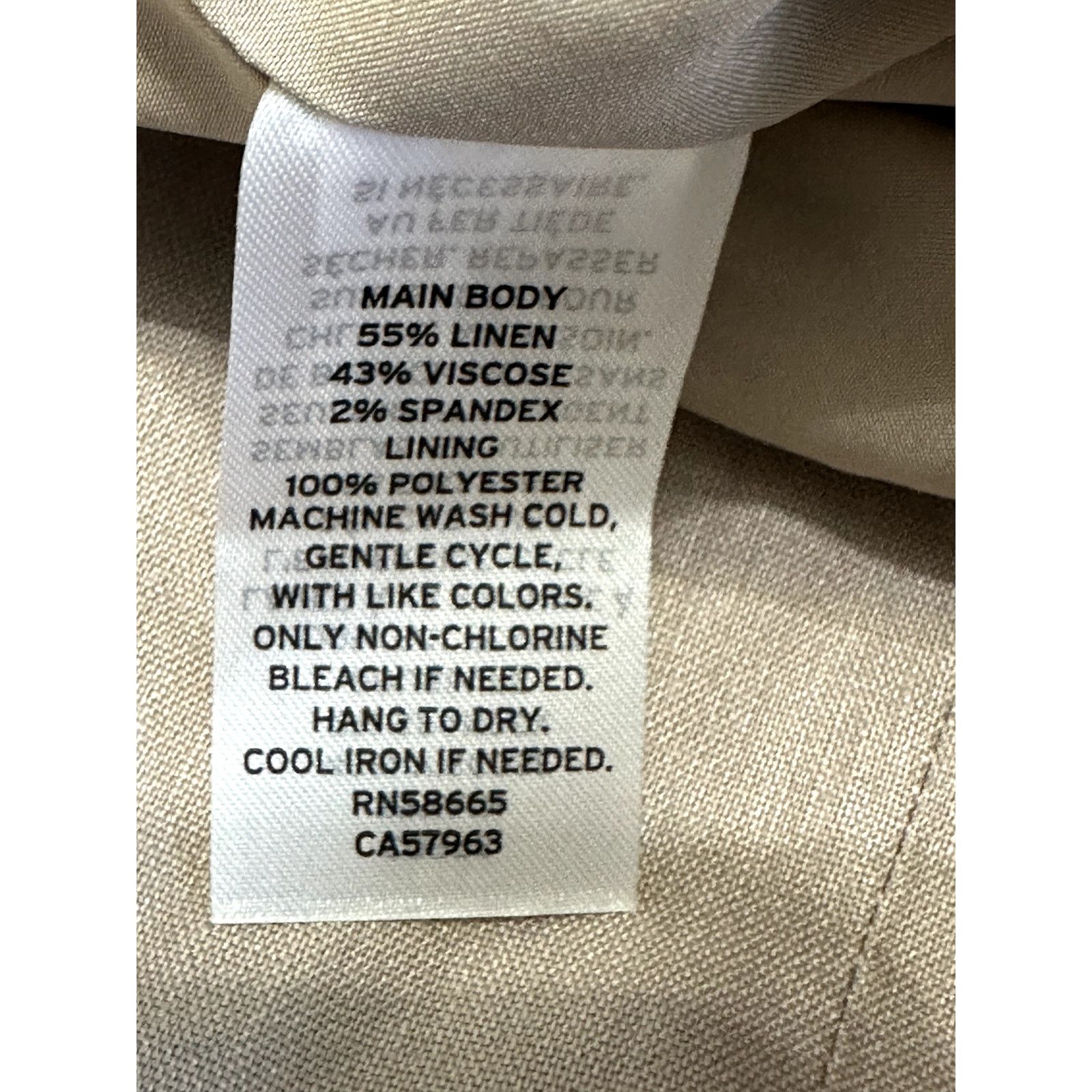 Nordstrom Nordstrom Single Breasted Blazer Buttoned Linen Tan Men's M Size 42R - 8 Thumbnail