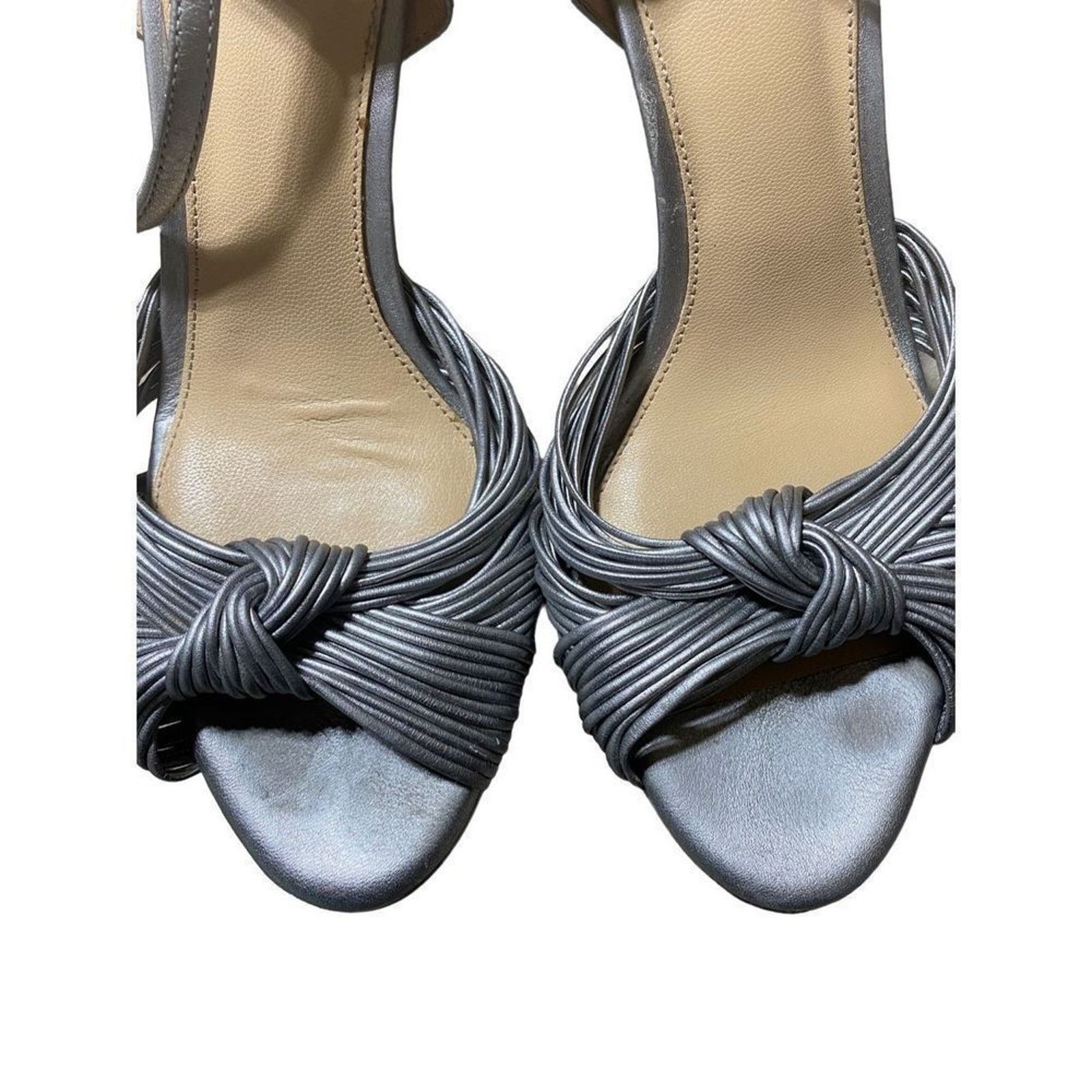 Other Antonio Melani Silver Stilleto 4'' Knotted Strappy Heels 8.5 Size US 8.5 / IT 38.5 - 10 Thumbnail