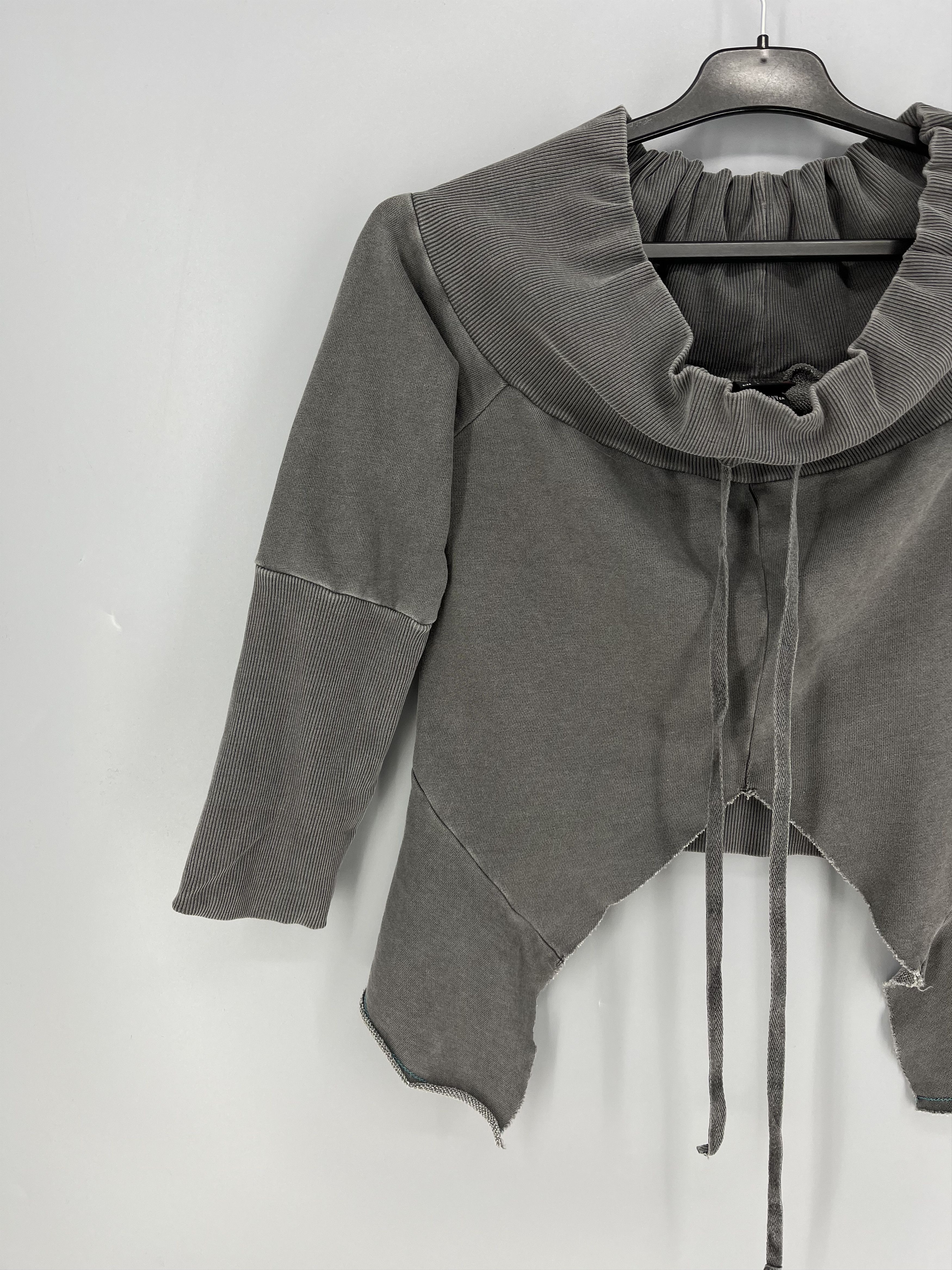 Diesel Diesel Womens Avant-Garde Cropped Cowl Neck Sweatshirt Size L / US 10 / IT 46 - 4 Thumbnail