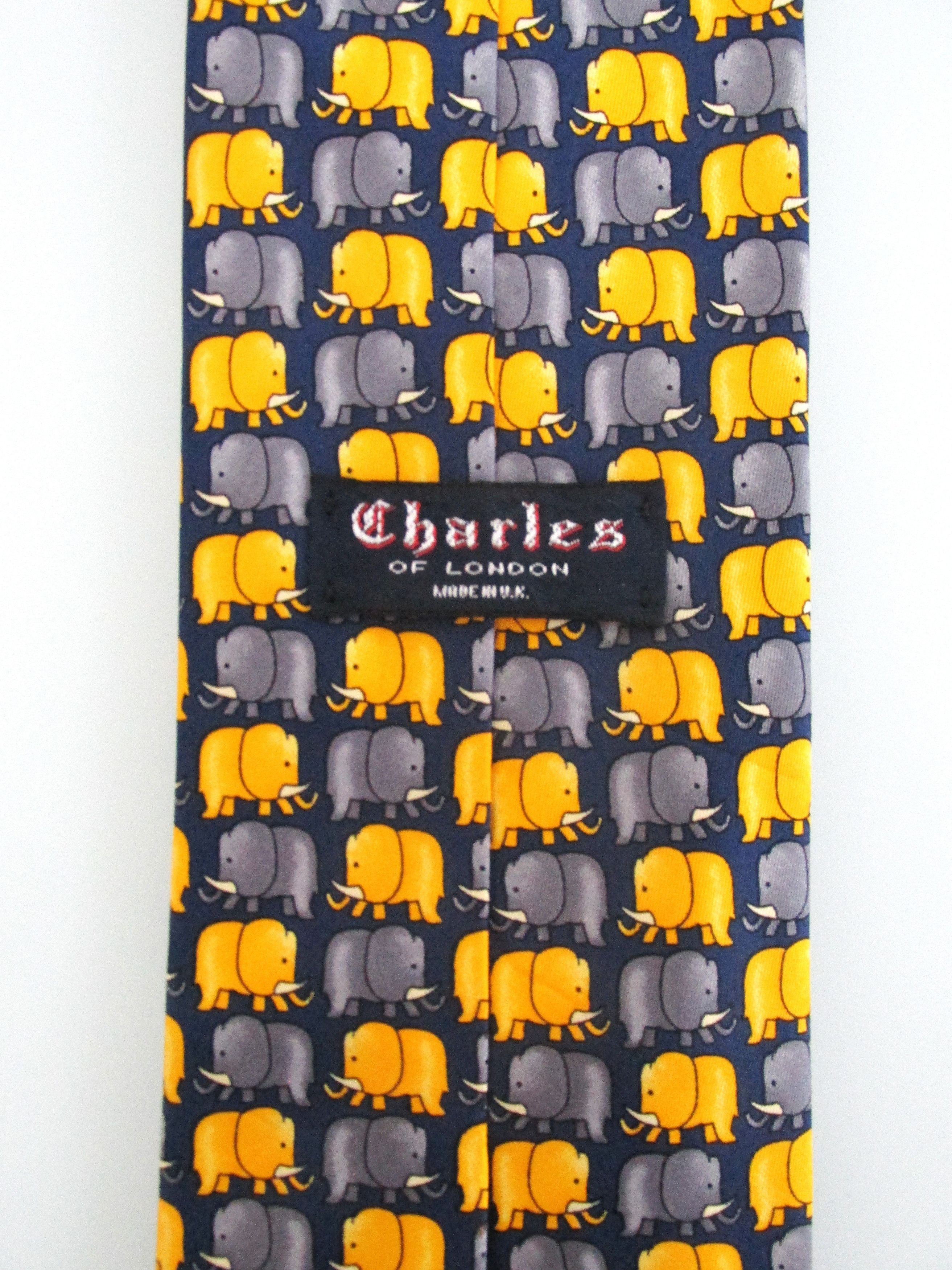 Other Elephant (NWOT) Men's Silk Tie by Charles of London Size ONE SIZE - 5 Thumbnail