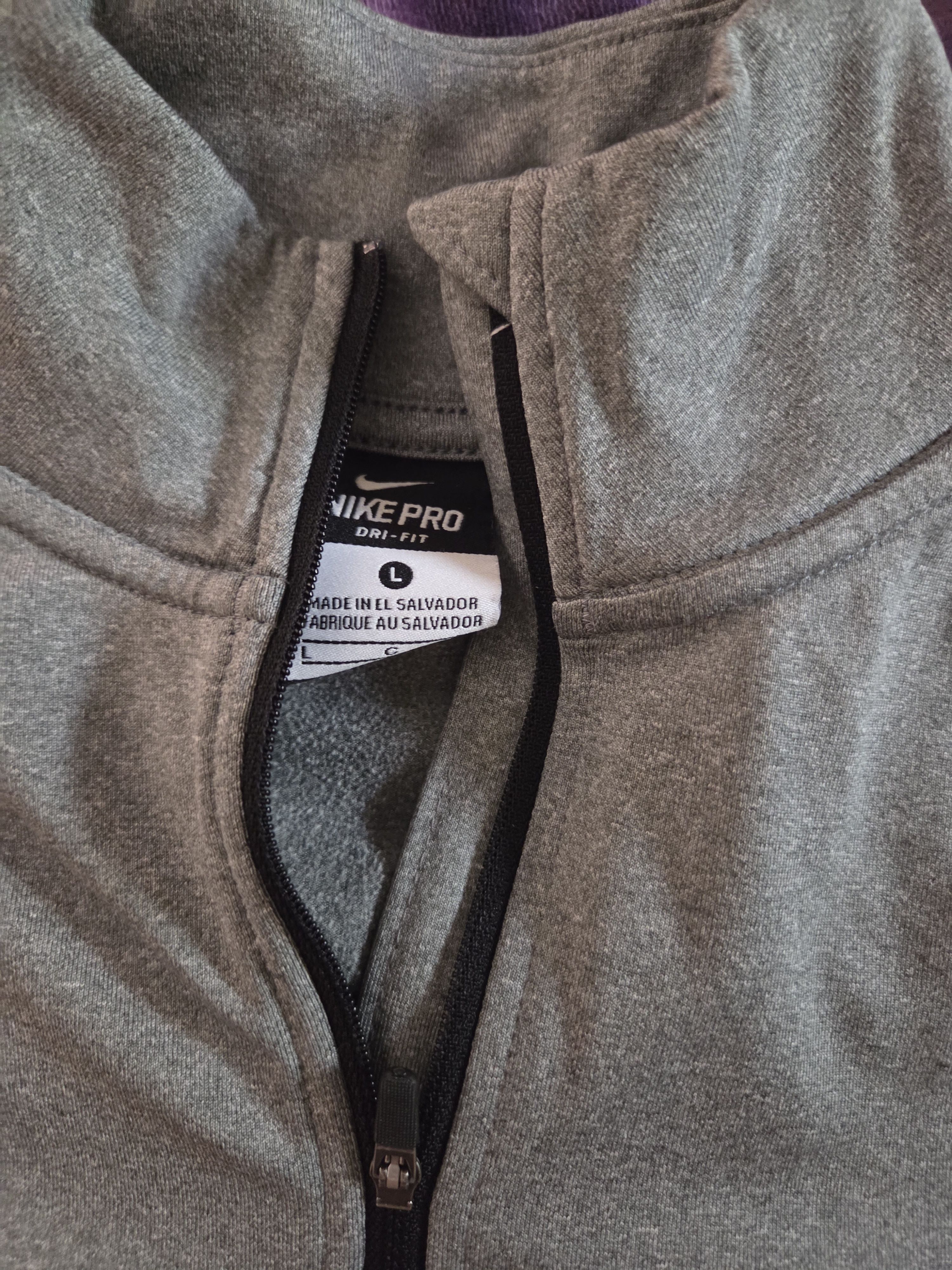 Nike Women's Nike Gray Dri-Fit Half Zip In Grey. Size Large Size L / US 10 / IT 46 - 2 Thumbnail