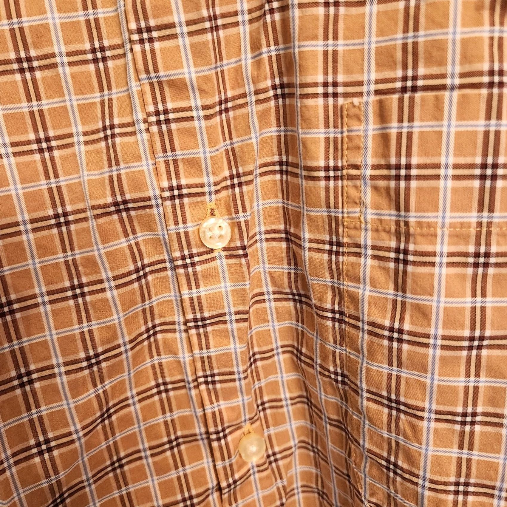 Peter Millar Peter Millar Cotton Orange Plaid Long Sleeve Button-Up Shirt Mens Large Size US L / EU 52-54 / 3 - 3 Thumbnail