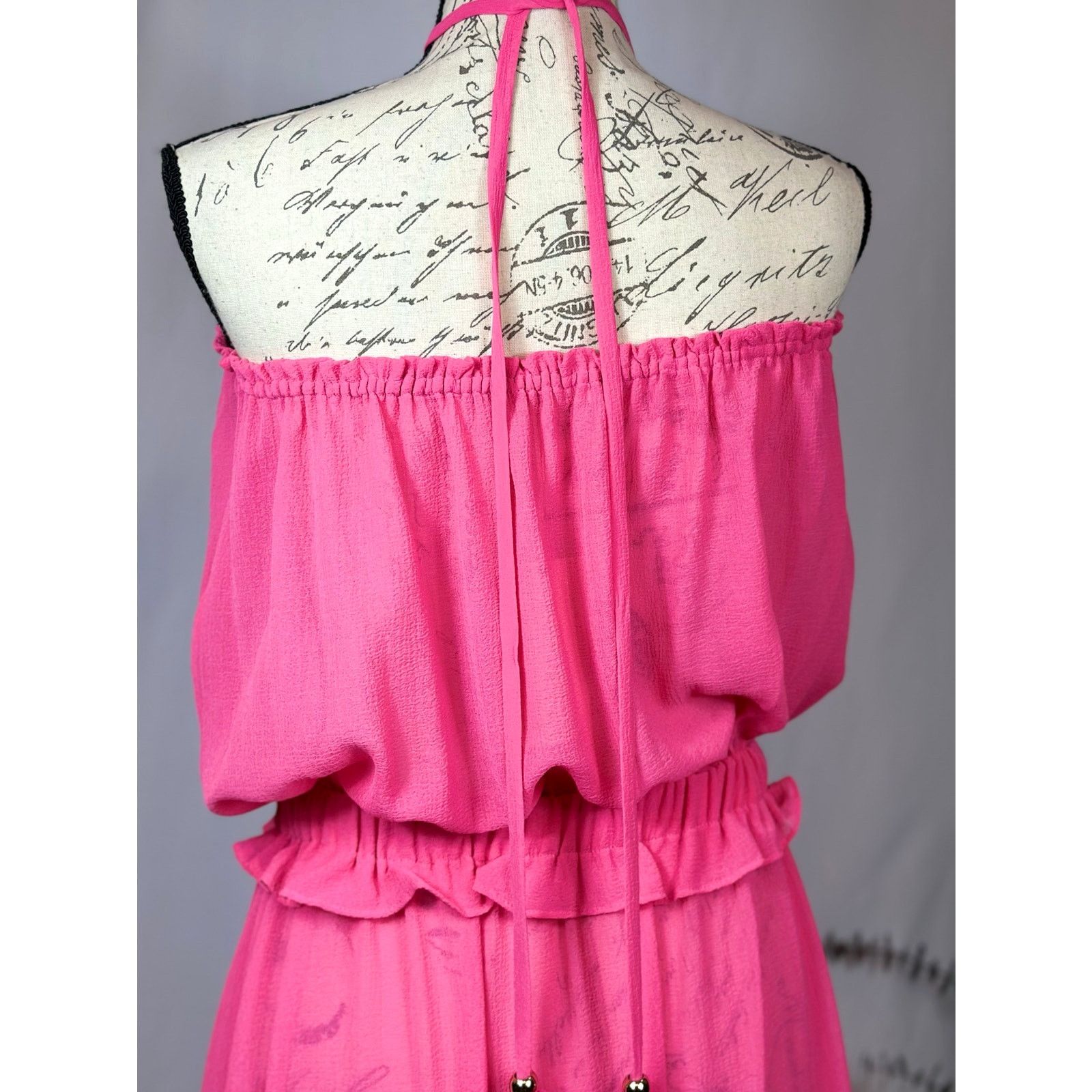 Ramy Brook Ramy Brook Priscilla Sleeveless Halter Tassels Dress Pink L Size L / US 10 / IT 46 - 12 Thumbnail