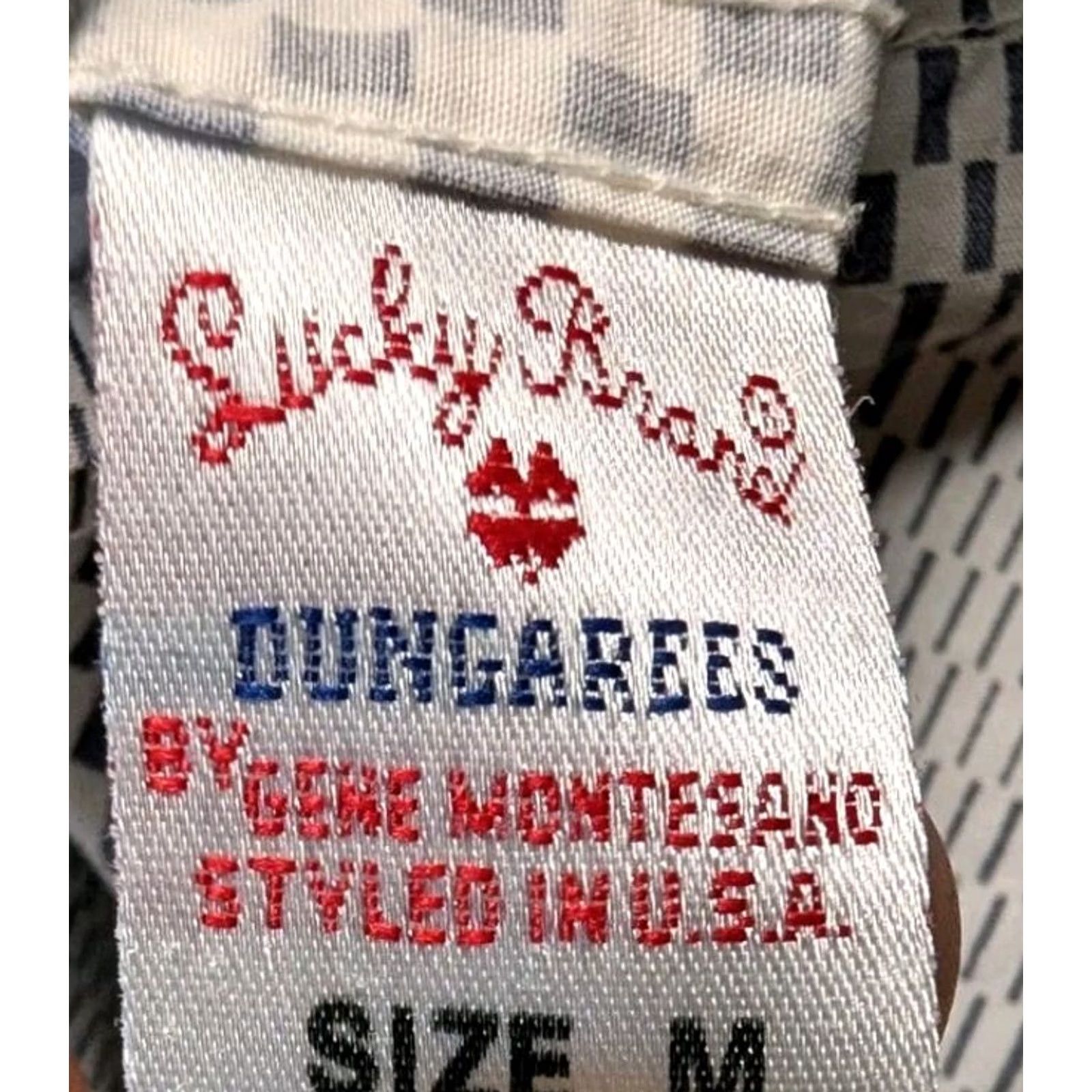 Lucky Brand Lucky Brand Western Dungarees Button-Up Shirt M Men White Plaid Long Sleeve Diamond Snaps 52in Chest Vintage: No Size US M / EU 48-50 / 2 - 7 Thumbnail