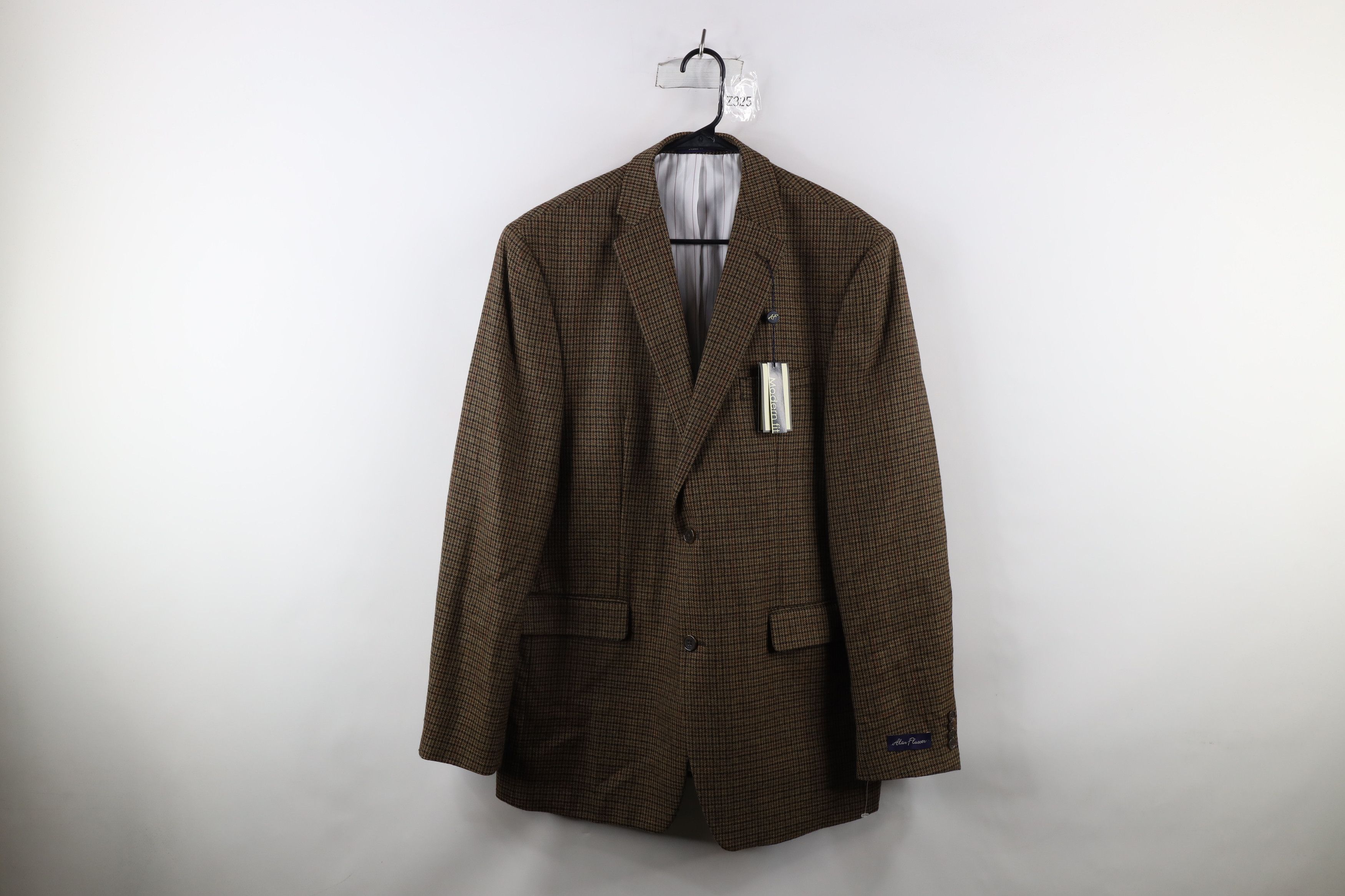 Vintage Deadstock Vintage Wool Houndstooth 2 Button Suit Coat Jacket Size 42L - 1 Thumbnail