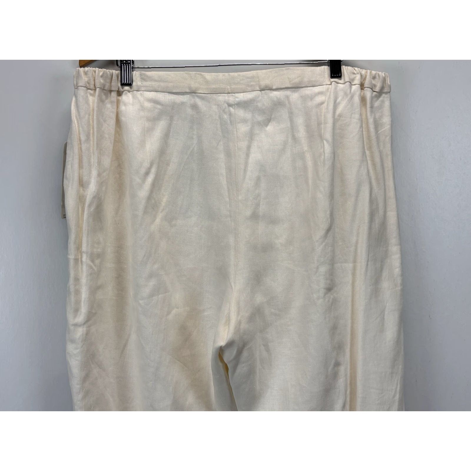 Ralph Lauren Lauren Ralph Lauren Linen Pants Womens 20W Plus Ivory Dress Pants Career Wear Size 42" / US 20 - 4 Thumbnail