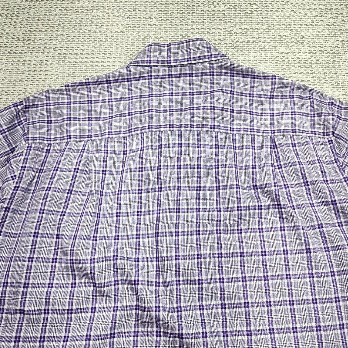David Donahue David Donahue Shirt Mens XL Purple Plaid Checks 100% Cotton Button-Up Casual Dress Size US XL / EU 56 / 4 - 7 Thumbnail