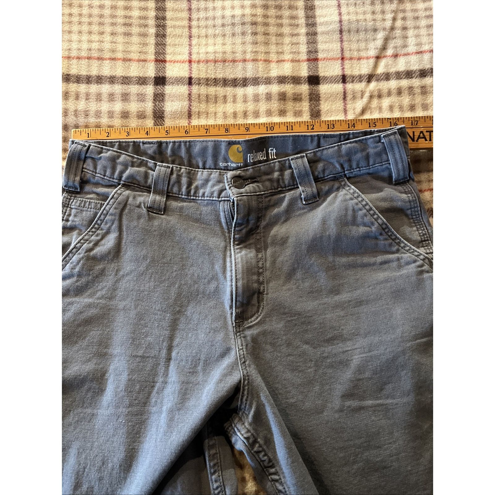 Carhartt Carhartt Canvas Shorts Men’s 34 Gray Relaxed Fit Workwear Size US 34 / EU 50 - 8 Thumbnail