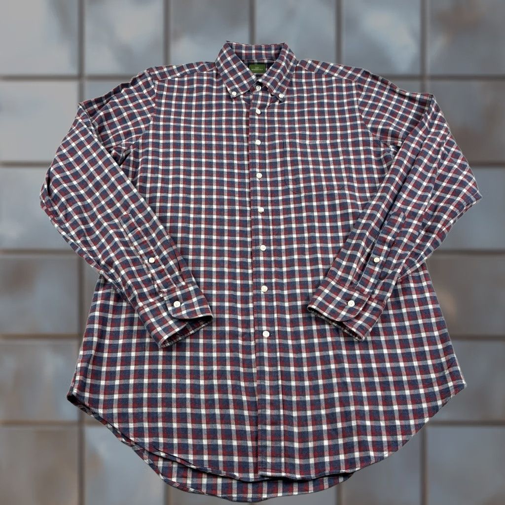 Sid Mashburn Sid Mashburn Flannel Shirt Mens M Blue Red Plaid Button-Up Casual Preppy Size US M / EU 48-50 / 2 - 1 Thumbnail