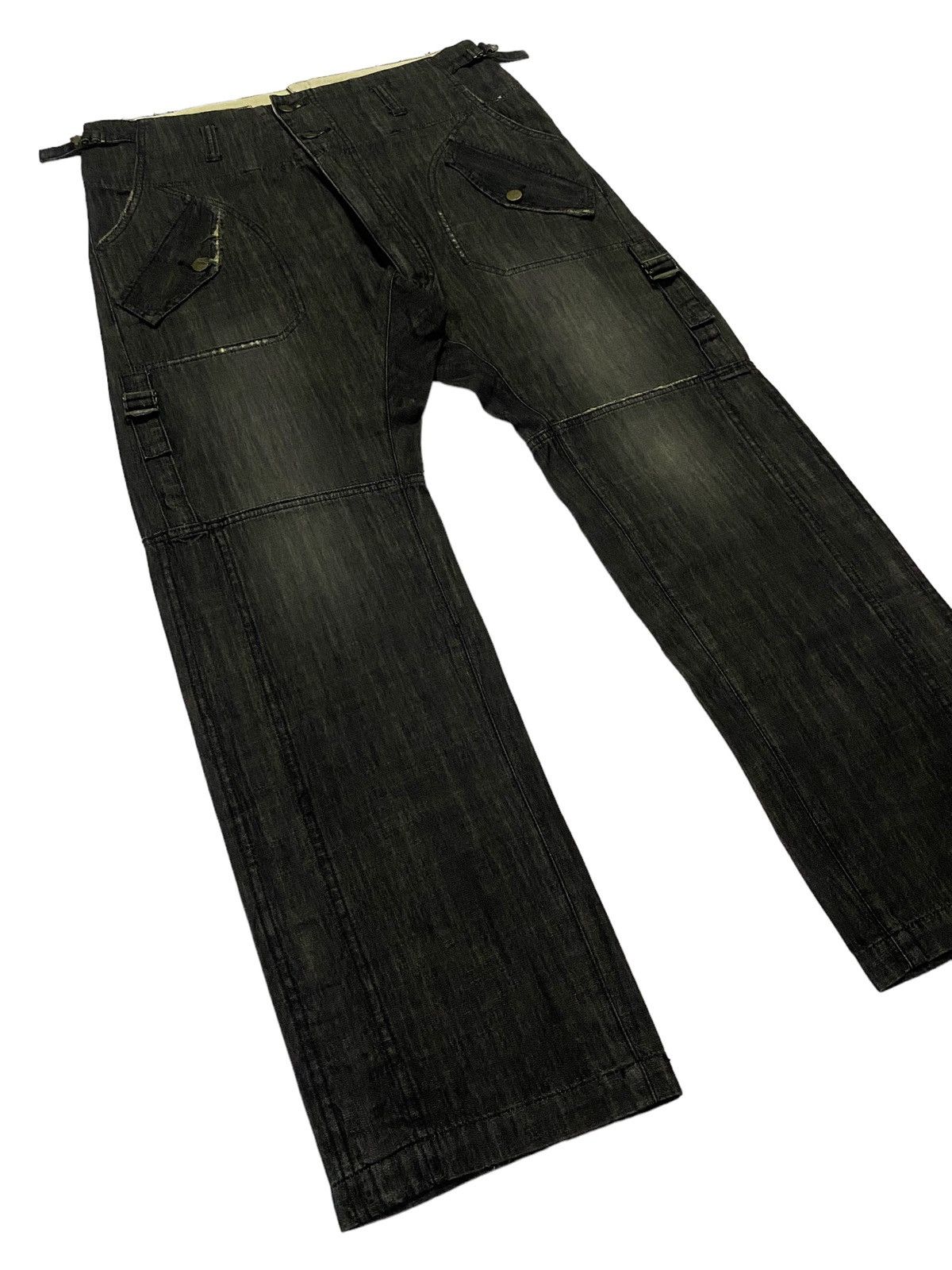 Final Home × Issey Miyake × Japanese Brand Rare🔥Final Home Denim Linen Pants Size US 34 / EU 50 - 22 Thumbnail