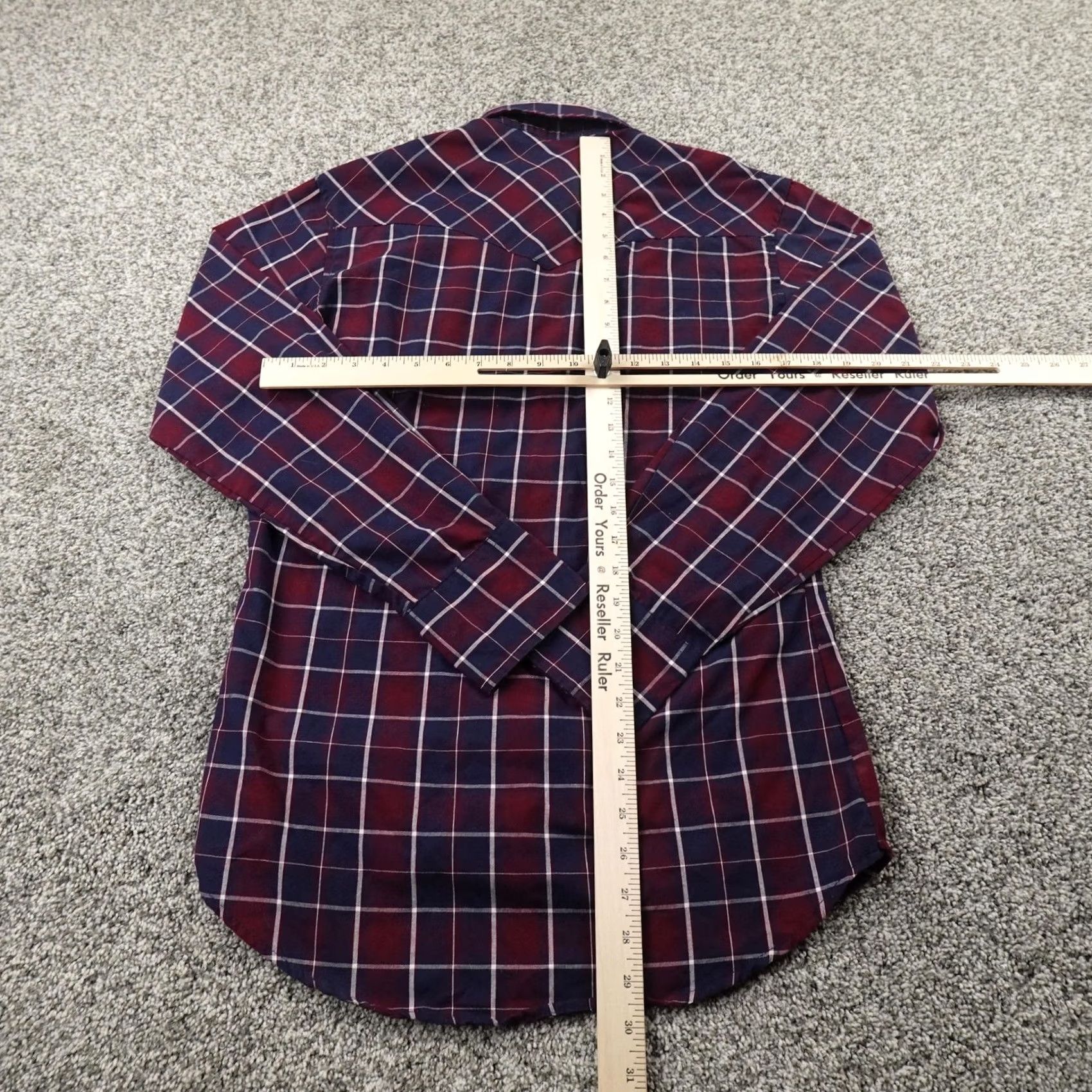 Wrangler VINTAGE Wrangler Shirt Mens S Red Blue Plaid Western Pearl Snap Long Sleeve Cowboy Rodeo Mens Size US S / EU 44-46 / 1 - 6 Thumbnail